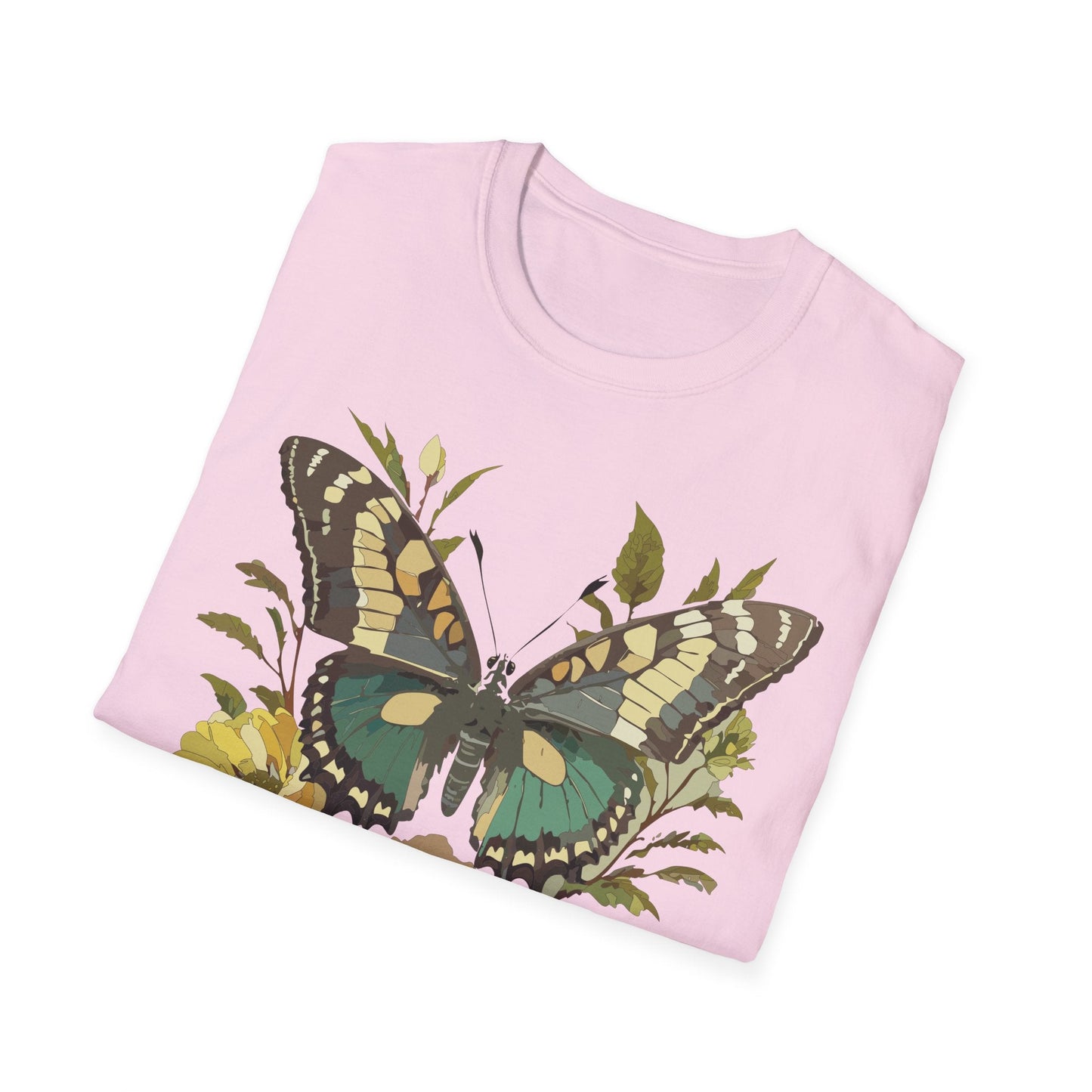 Butterfly Shirt Unisex Monarch Butterfly Tee Gildan Softstyle 64000 100 Percent Ring Spun Cotton
