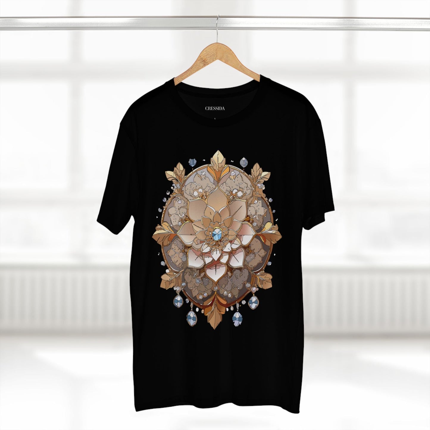 Floral Graphic T-Shirt Unisex 100 Cotton Art Design with Antique Flowers Tee 17