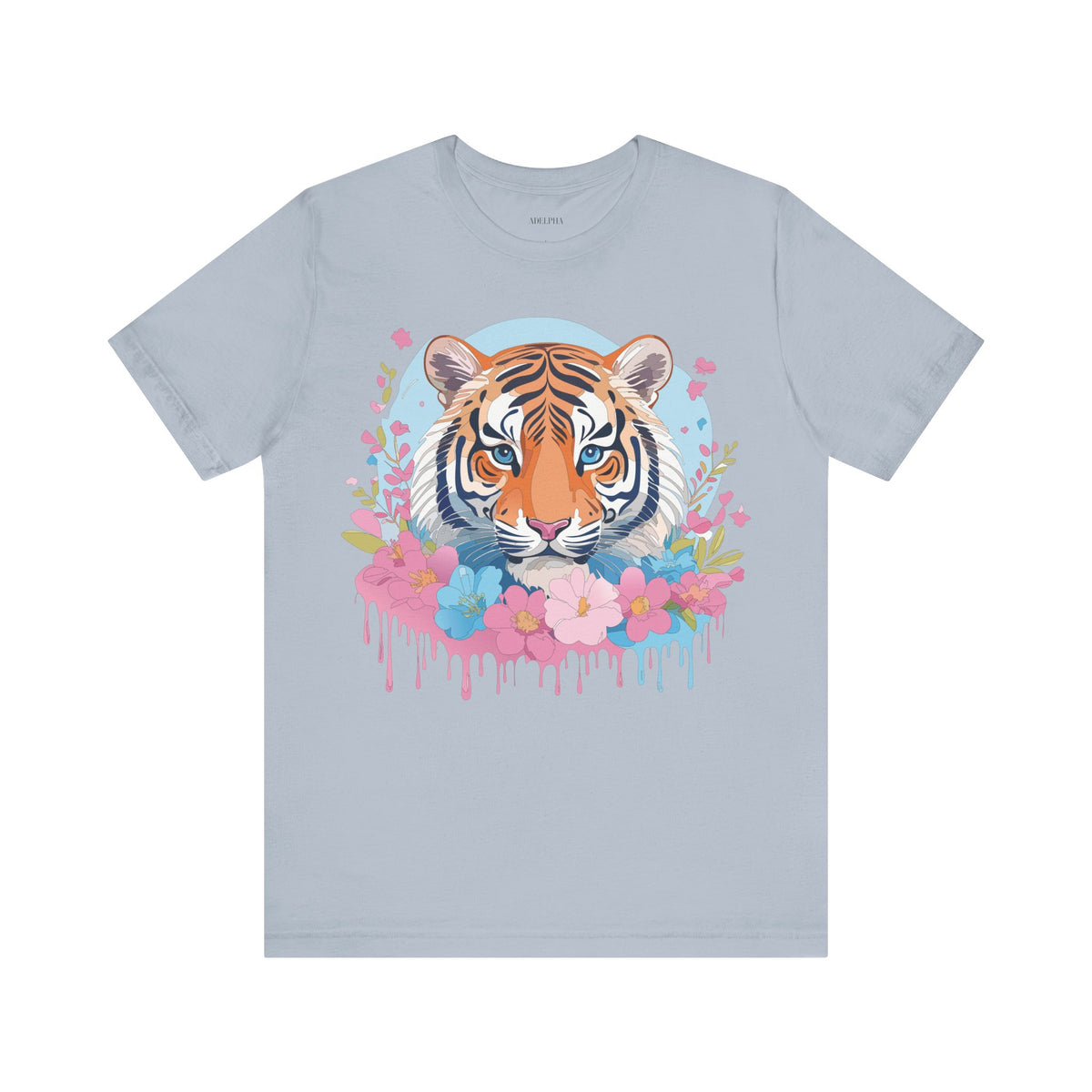 Tiger Graphic Unisex Cotton Bella+Canvas Tee with Art Animal Design e71