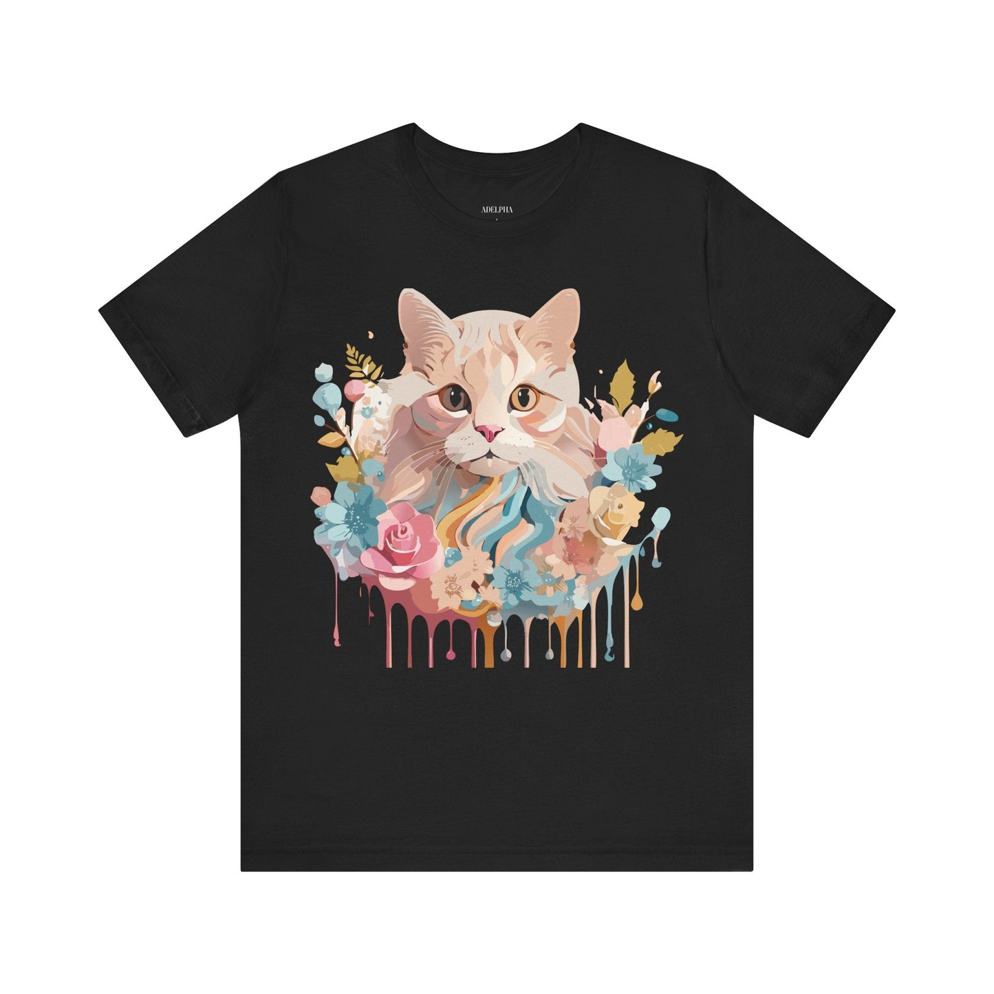 Cat Graphic Tee Unisex Short Sleeve Shirt With Adelpha Vintage Artwork