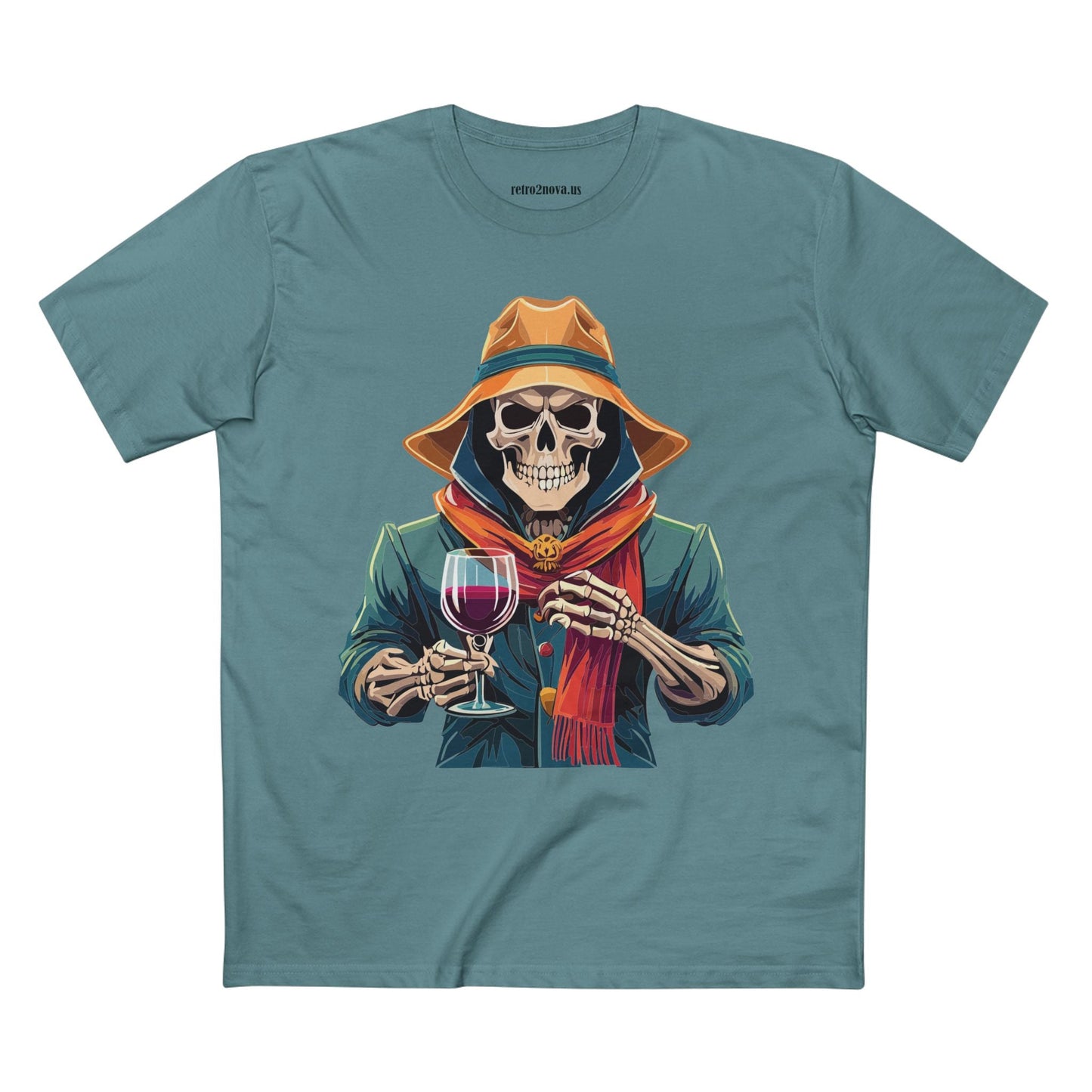 Skull Shirt Unisex Skeleton Tee Premium Cotton Art Design By Retro2Nova Original Artwork