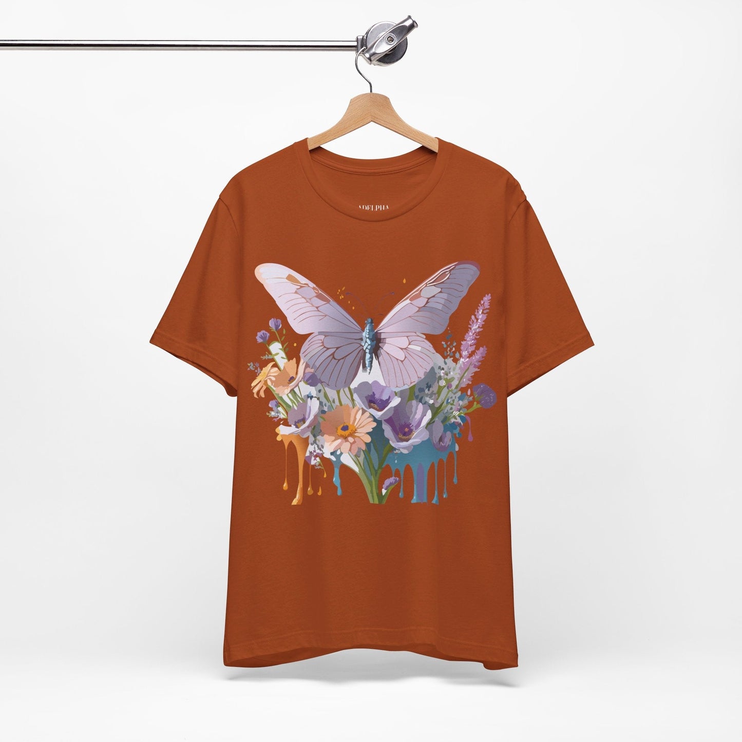 Butterfly Graphic Tee Unisex Short Sleeve Vintage Artwork By Adelpha