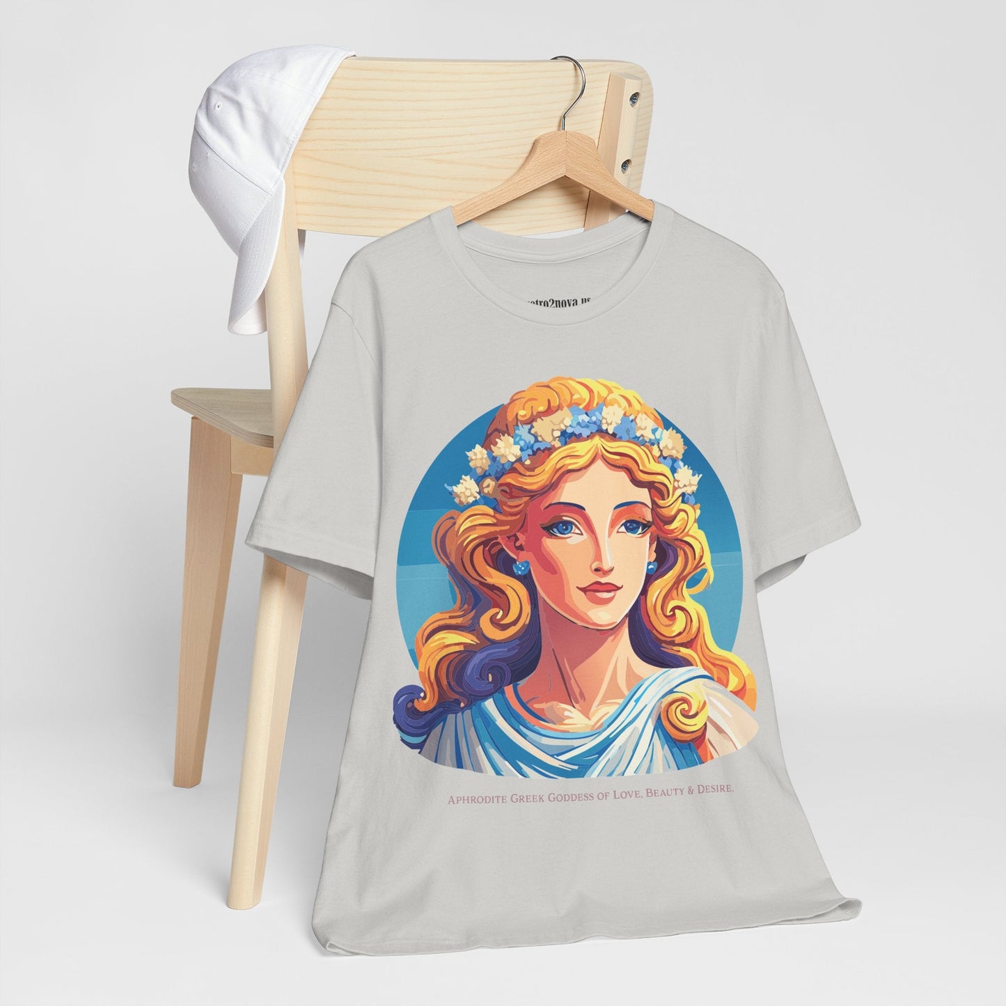 Goddess Aphrodite Unisex Graphic Cotton T Shirt with Retro2Nova Artwork Design Edition