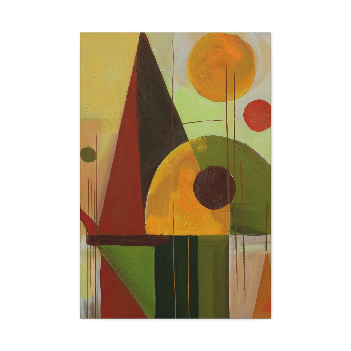 Abstract Geometric Painting Print Canvas 20x24,20x30,24x30 24x32,24x36,30x40 32x48,36x48,40x60 Pine-Wood Inner Frame ABS-60
