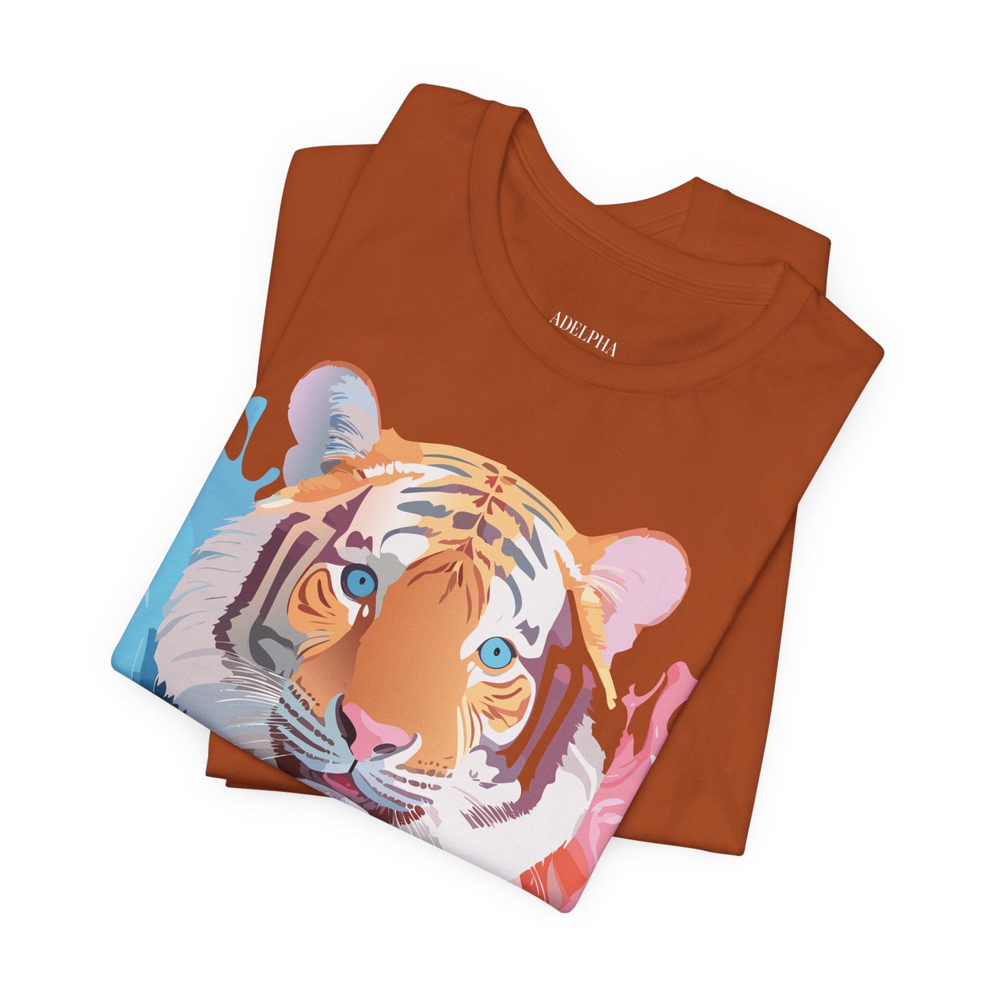 Adelpha Tiger Graphic Tee Premium Unisex Jersey Short Sleeve With Vintage Artwork
