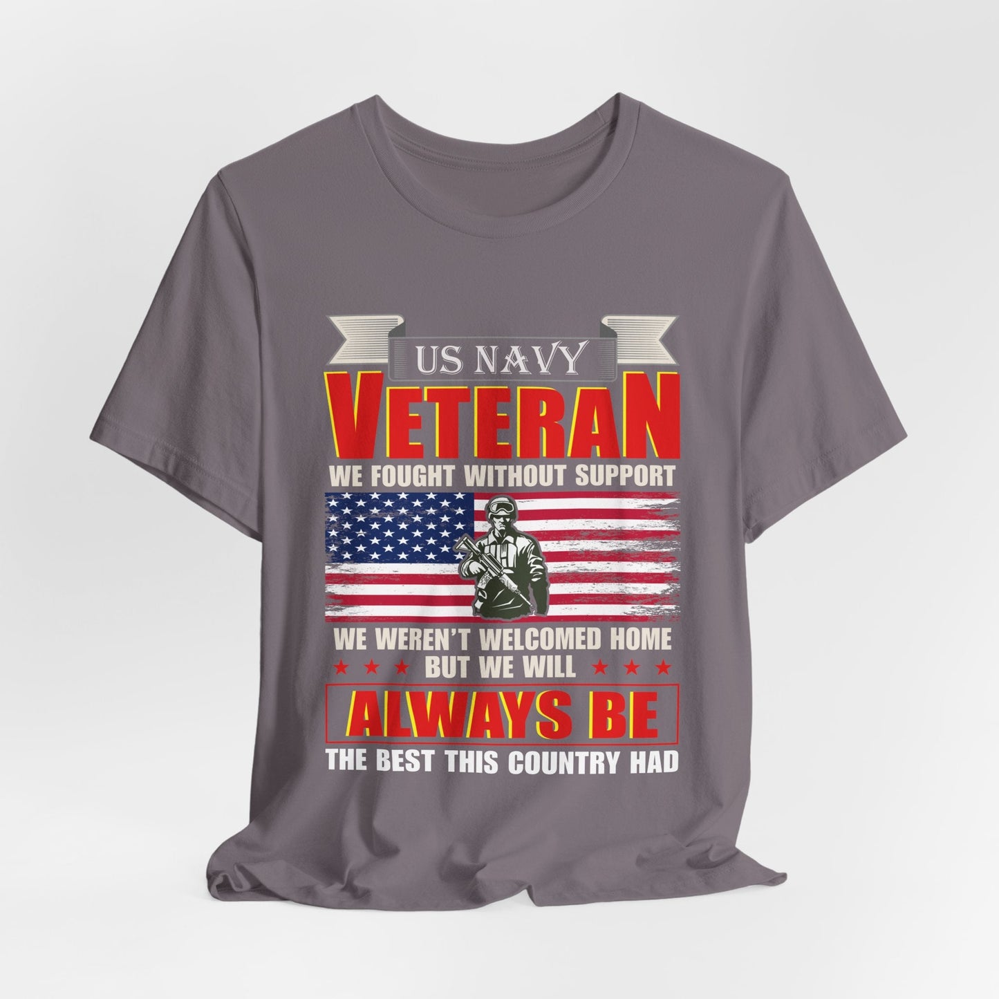 Army Veteran Patriotic Graphic Design Unisex Cotton T-Shirt v42