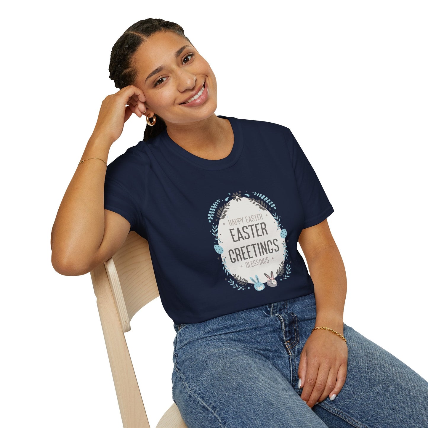 Gildan Easter Unisex Softstyle 64000 T Shirt With Easter Print Design Short Sleeve Tee Edition
