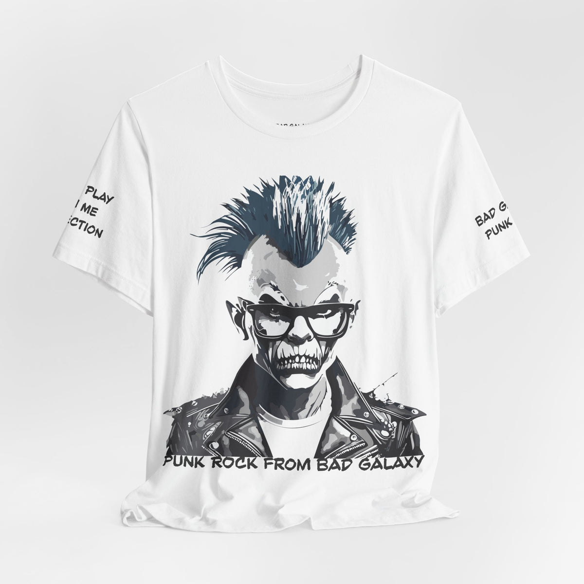 Punk Rock Graphic Unisex Cotton Bella+Canvas Tee with Art Design b32