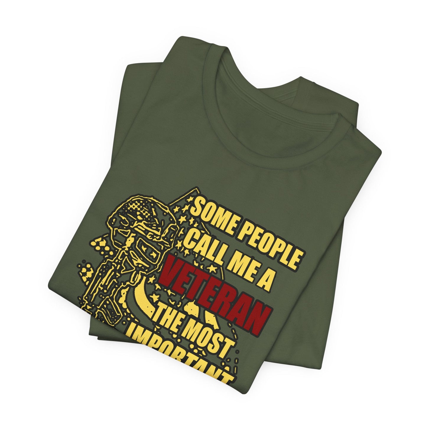 Army Veteran Patriotic Graphic Design Unisex Cotton T-Shirt v58