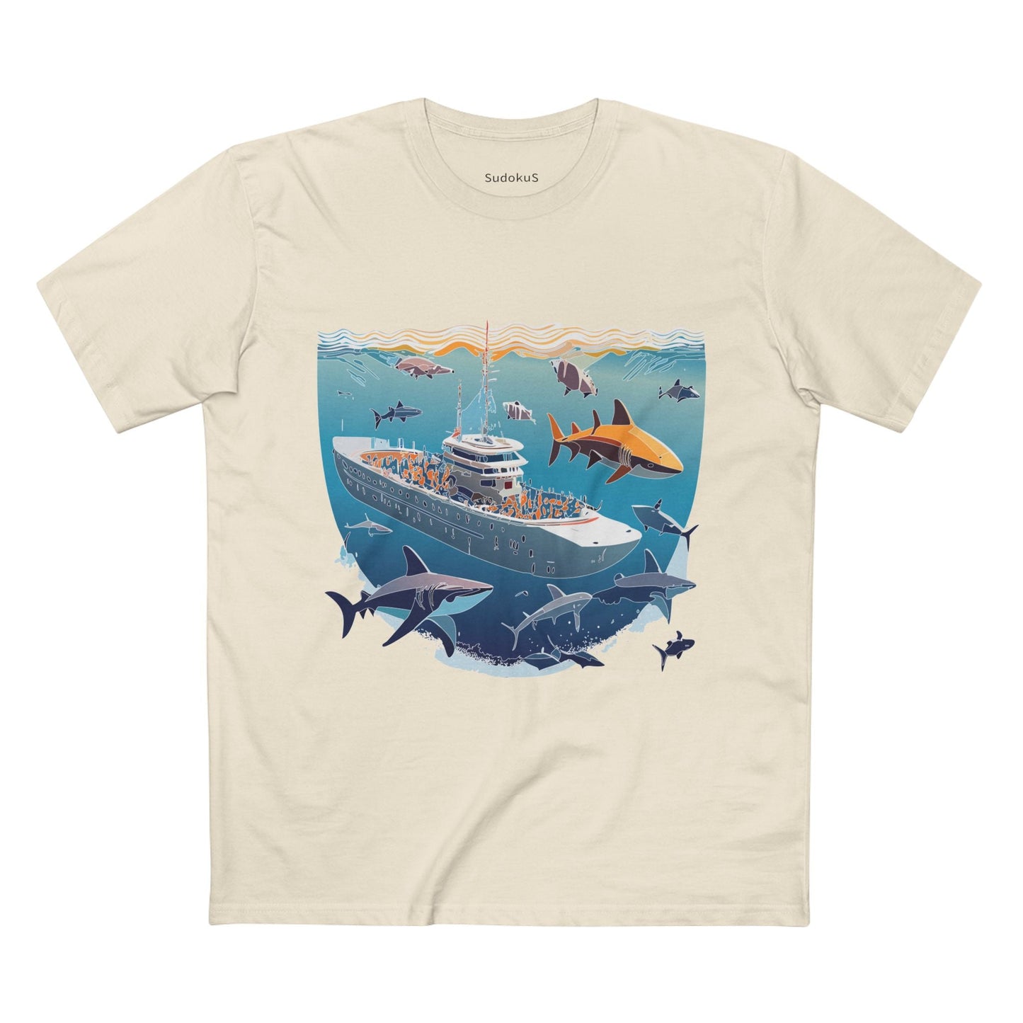 Ocean Coast Graphic Unisex 100 Cotton Staple Tee 9