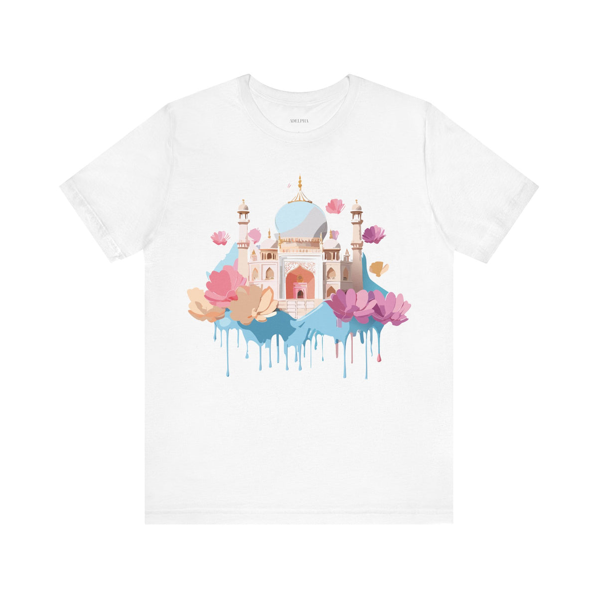 Unisex Cotton Bella+Canvas Tee with Taj Mahal