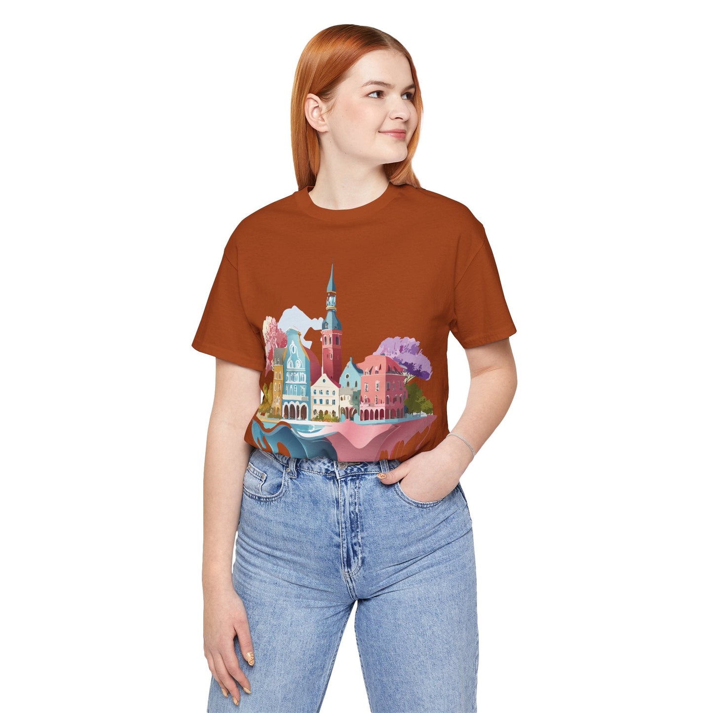 Germany Graphic Tee for Unisex Short Sleeve Shirt by Adelpha Art Design Vintage Inspired
