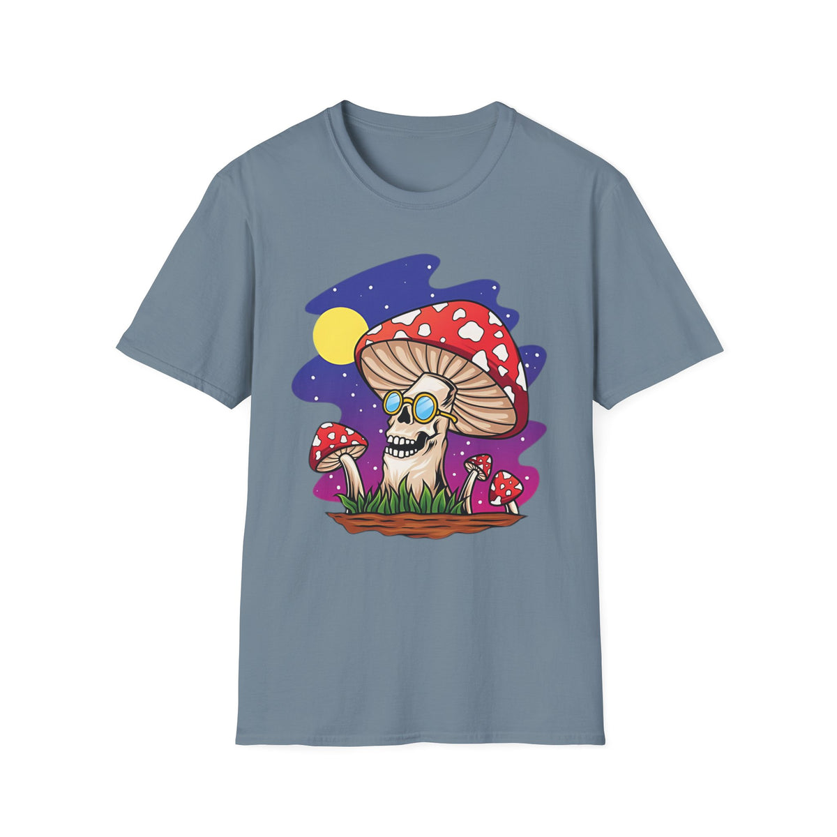Funny Mashroom Cartoon  Graphic Tee Gildan Unisex 100 Cotton Tee Shirt c10