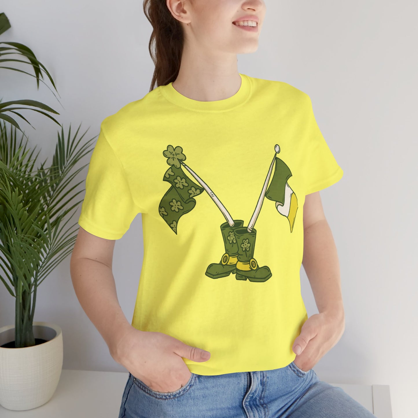 Unisex Cotton Tee Shirt with Lucky Prints