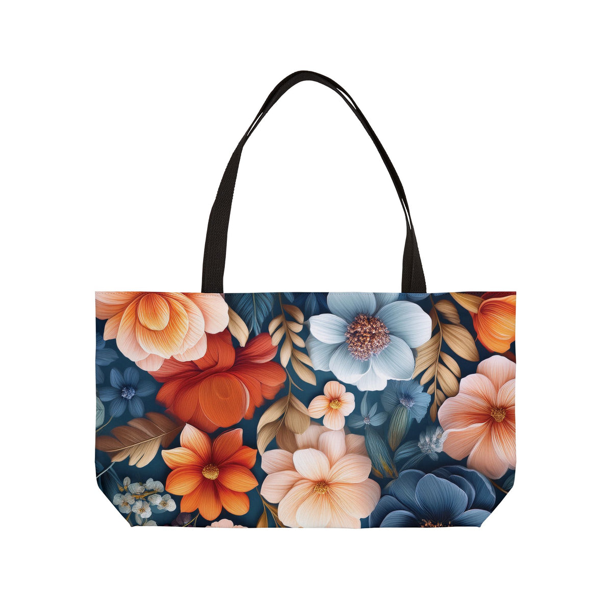 Floral Print Poly Canvas Weekender Bag 16