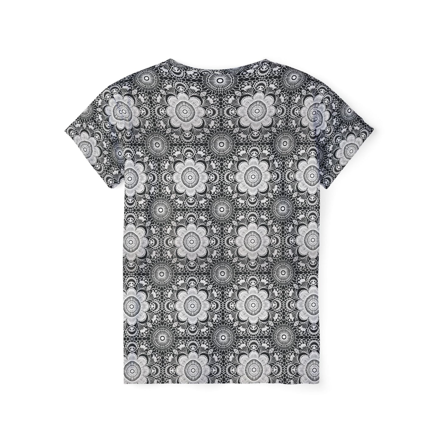 Lace Print Poly Shirt, Poly Shirt with Lace Print, Lace Shirt 36