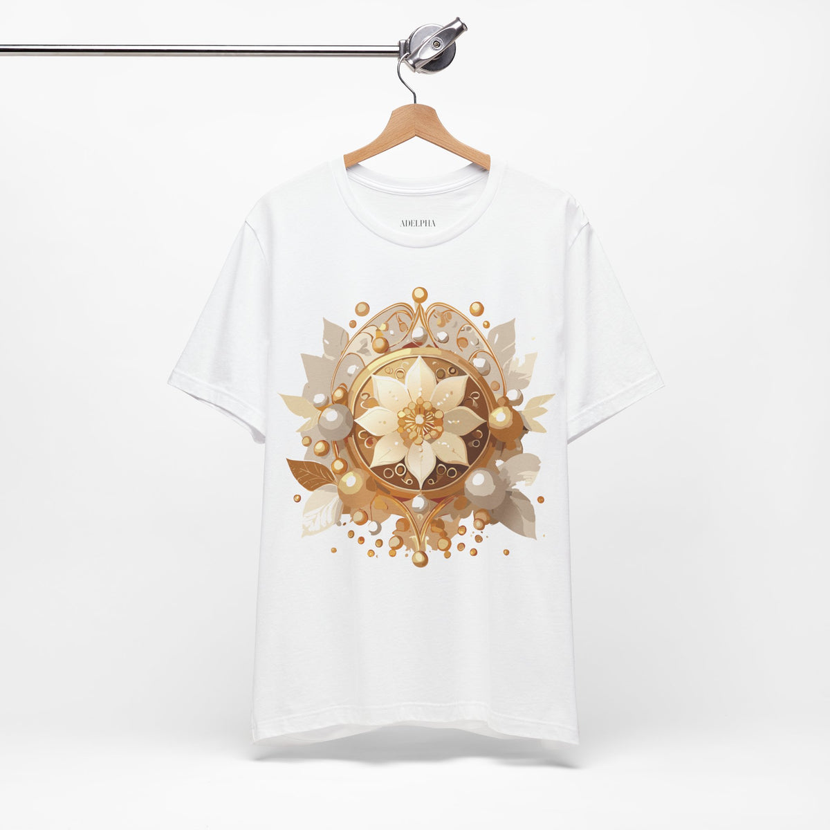 Jewelry Graphic Unisex Cotton Bella+Canvas Tee with Art Design n131