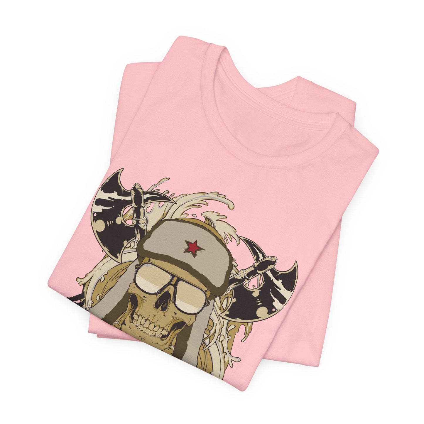 Viking Skull Graphic with Horned Helmet T-Shirt Captain Design Tee Art-41