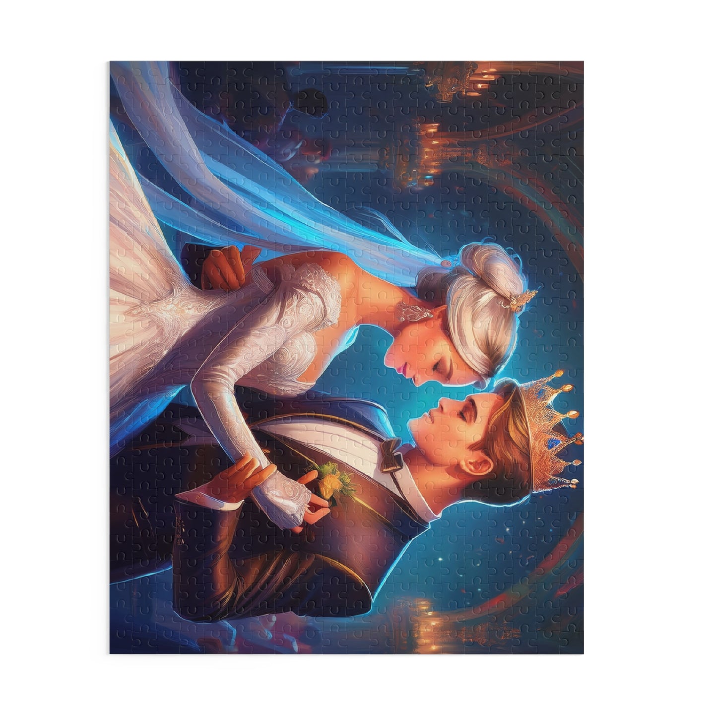 Prince and Princess Puzzle 500-Chipboard Pieces in Box | Kids Puzzles Size: 16" x 20",  Ages 9+ and Family pn40
