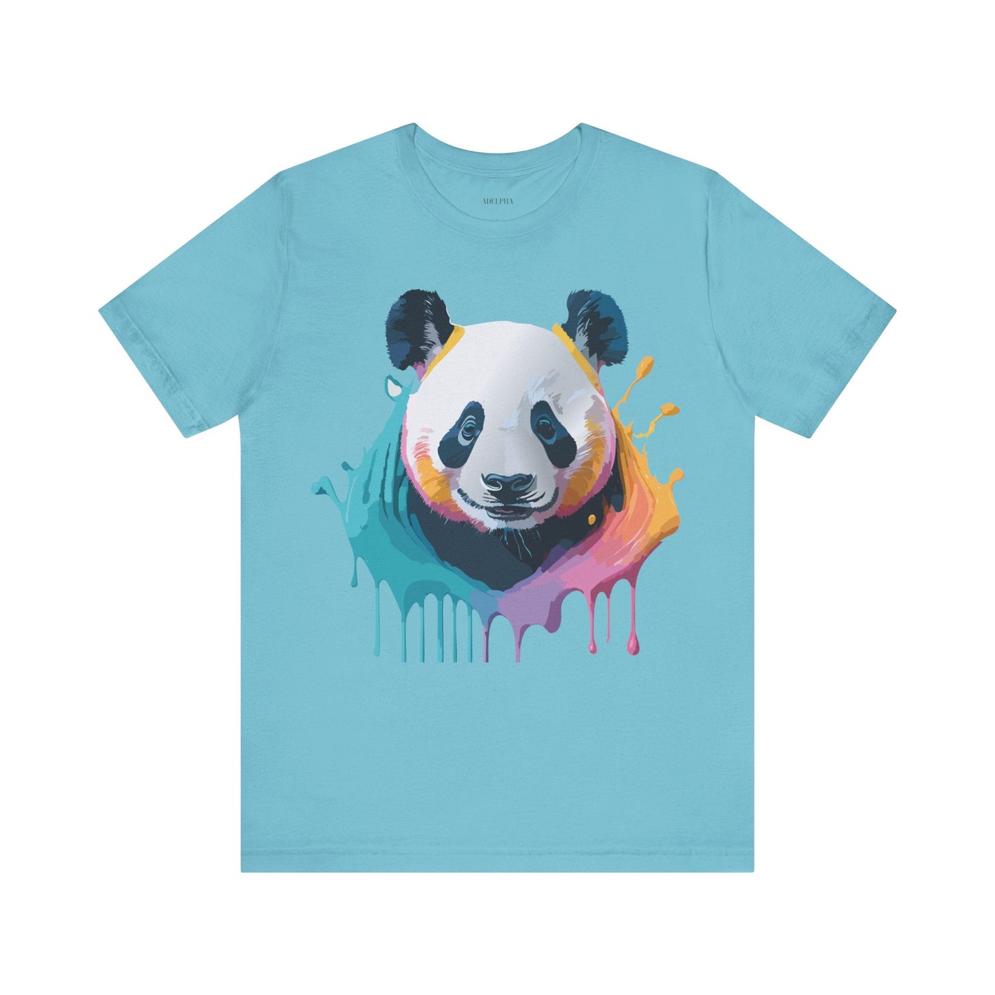 Panda Shirt Unisex Graphic Tee Vintage Inspired Art by Adelpha Premium Jersey Short Sleeve
