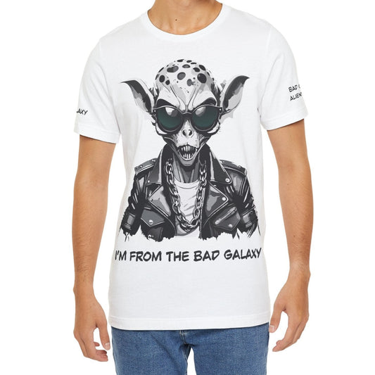 Alien Tee Shirt From Bad Galaxy 100 Percent Cotton Lightweight USA Printed Tee Eco Friendly Inks