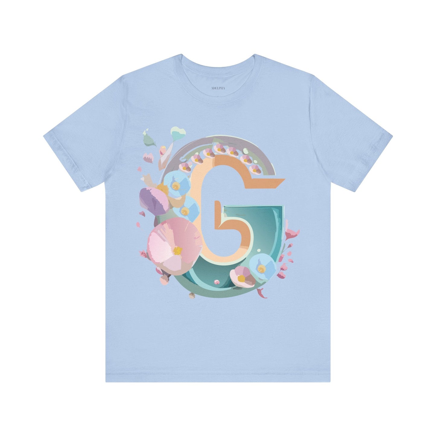 Letter G Graphic Tee Unisex Jersey Short Sleeve From Adelpha Art Design Vintage Inspired Shirt