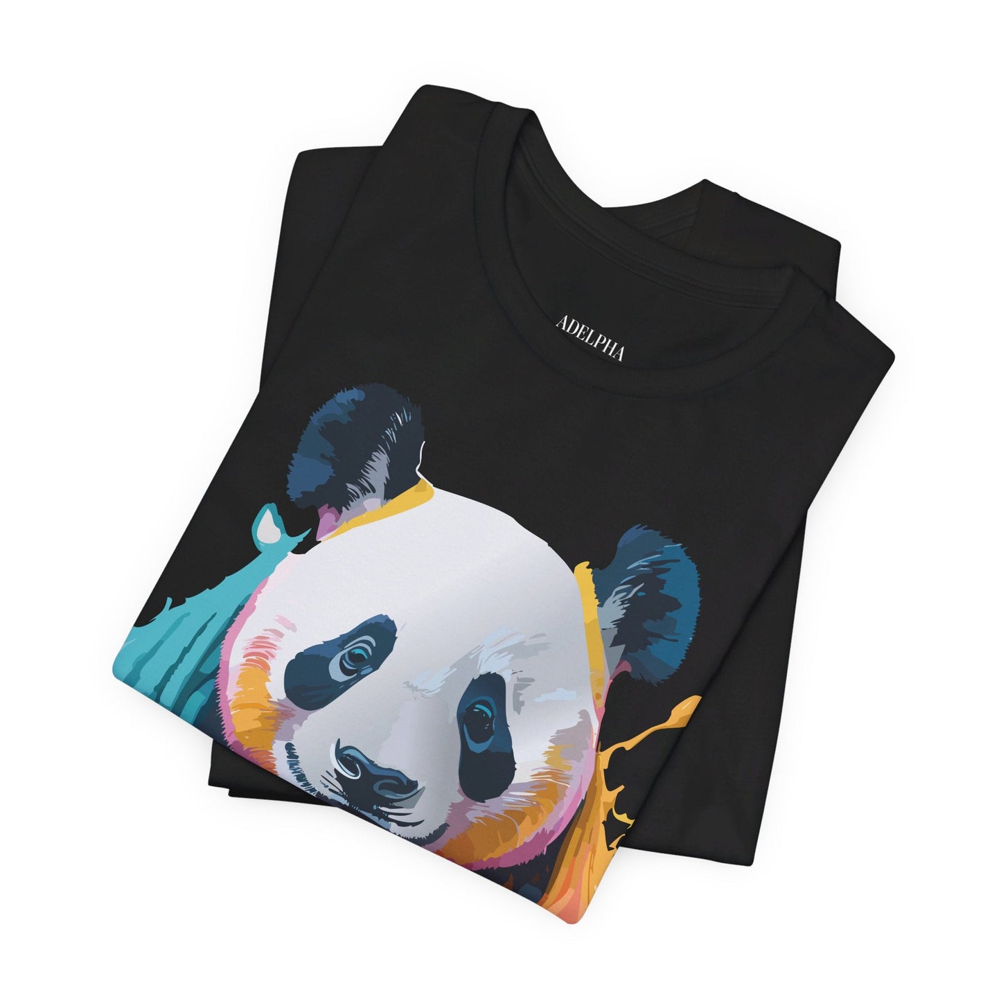 Panda Graphic T Shirt Unisex Jersey Short Sleeve Vintage Inspired Art Tee by Adelpha