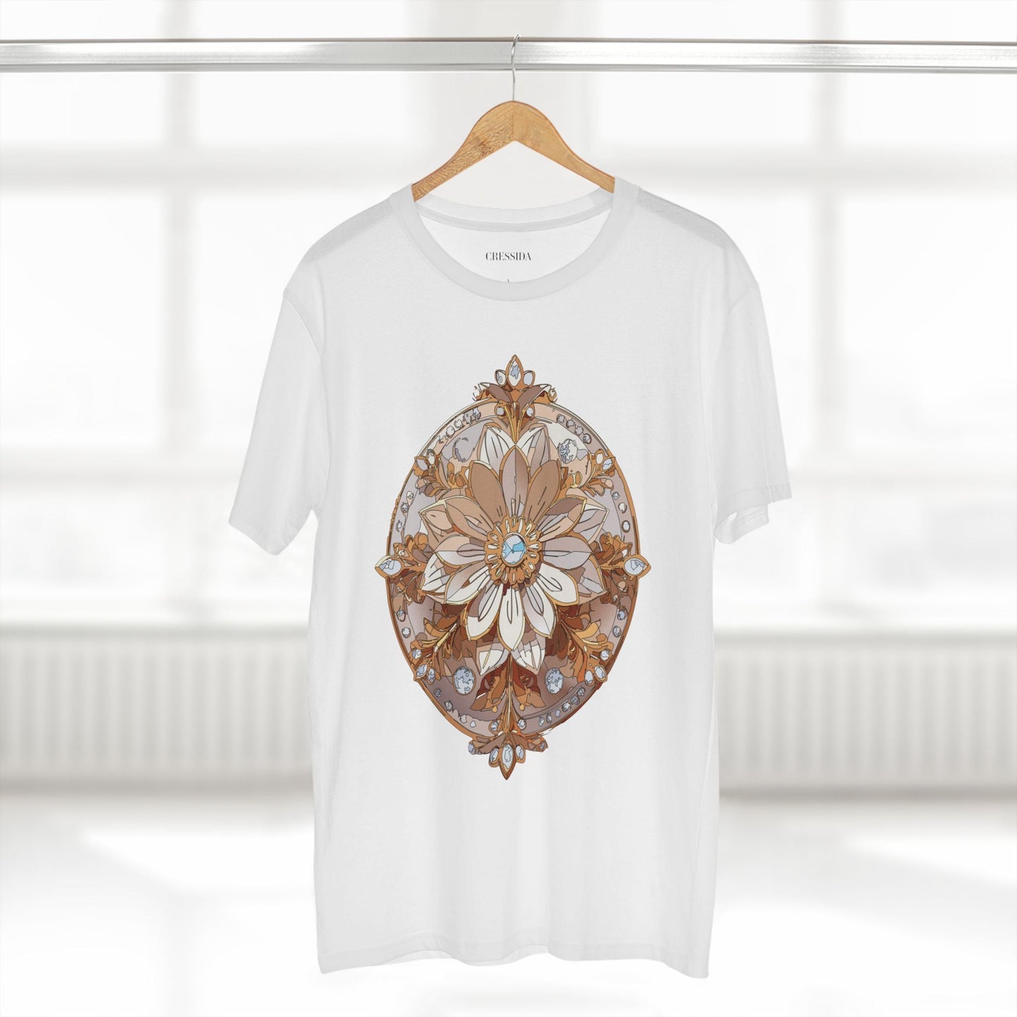 Floral Graphic T-Shirt Unisex 100 Cotton Art Design with Antique Flowers Tee 12