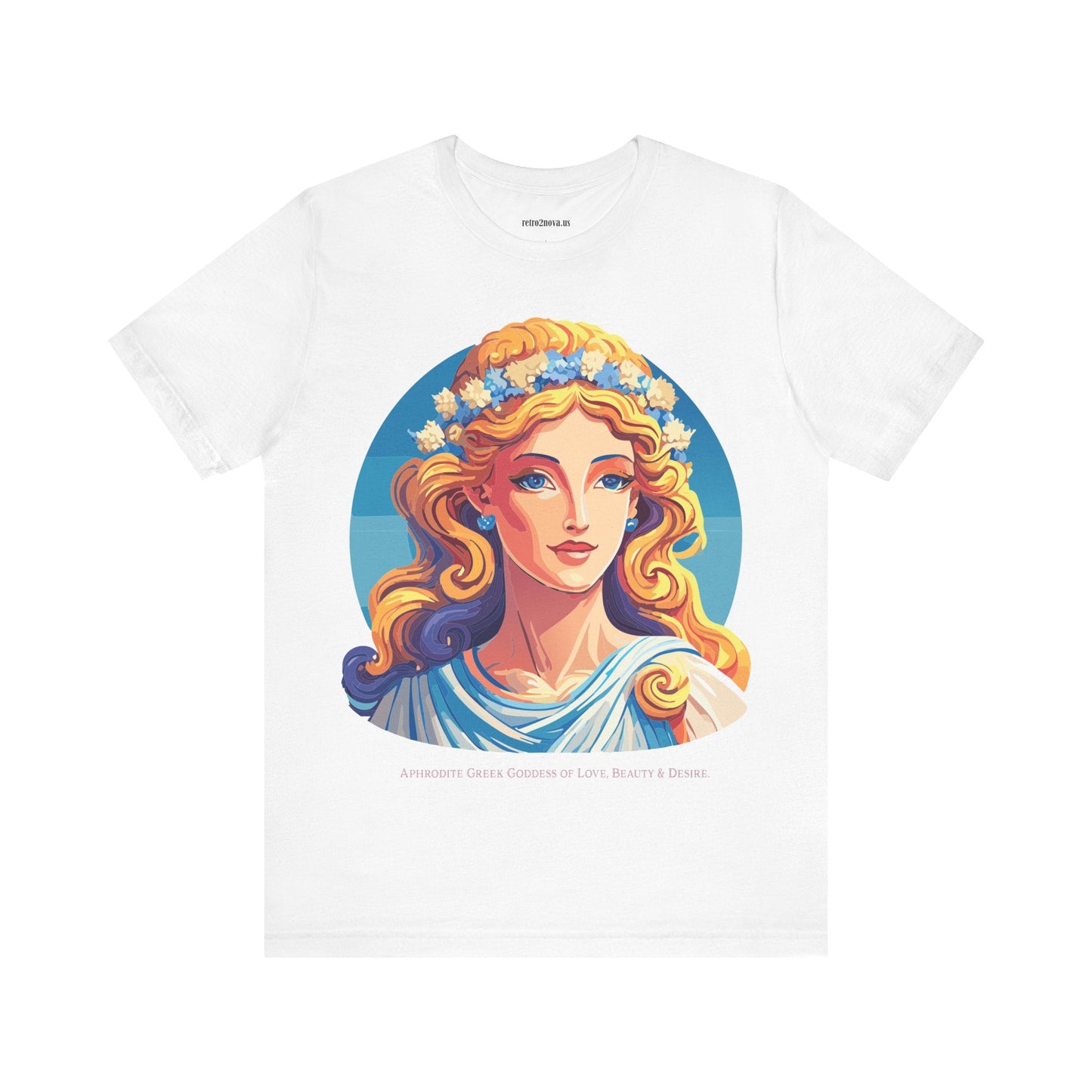 Goddess Aphrodite Unisex Graphic Cotton T Shirt with Retro2Nova Artwork Design Edition