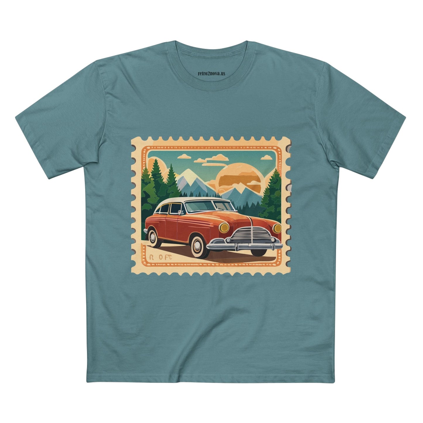 Postage Stamp Shirt Unisex Tee PS 28 Premium Cotton Original Art Design From Retro2Nova Collection
