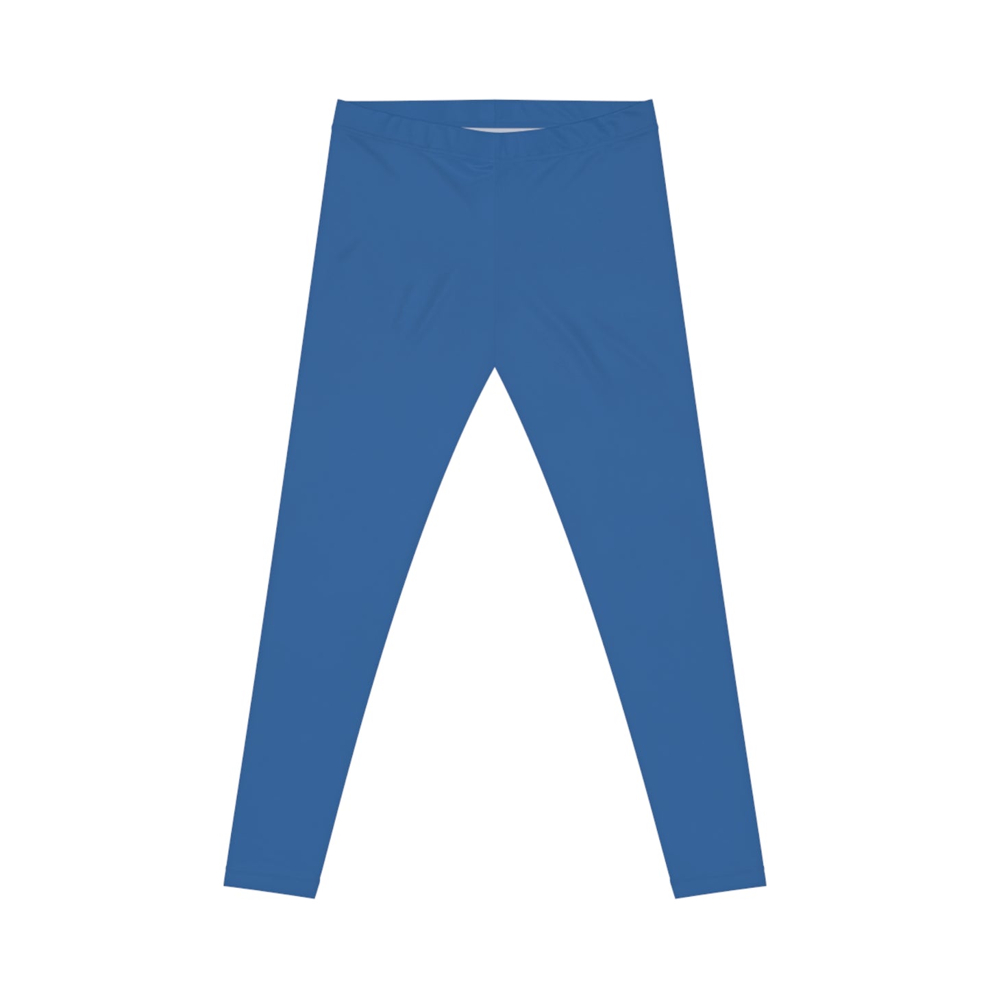 Baltic Blue Color Women's Poly-Span Casual Leggings XS-2XL