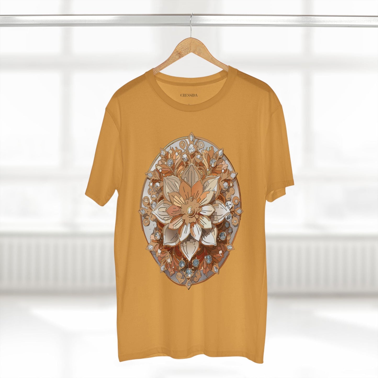 Floral Graphic T-Shirt Unisex 100 Cotton Art Design with Antique Flowers Tee 13