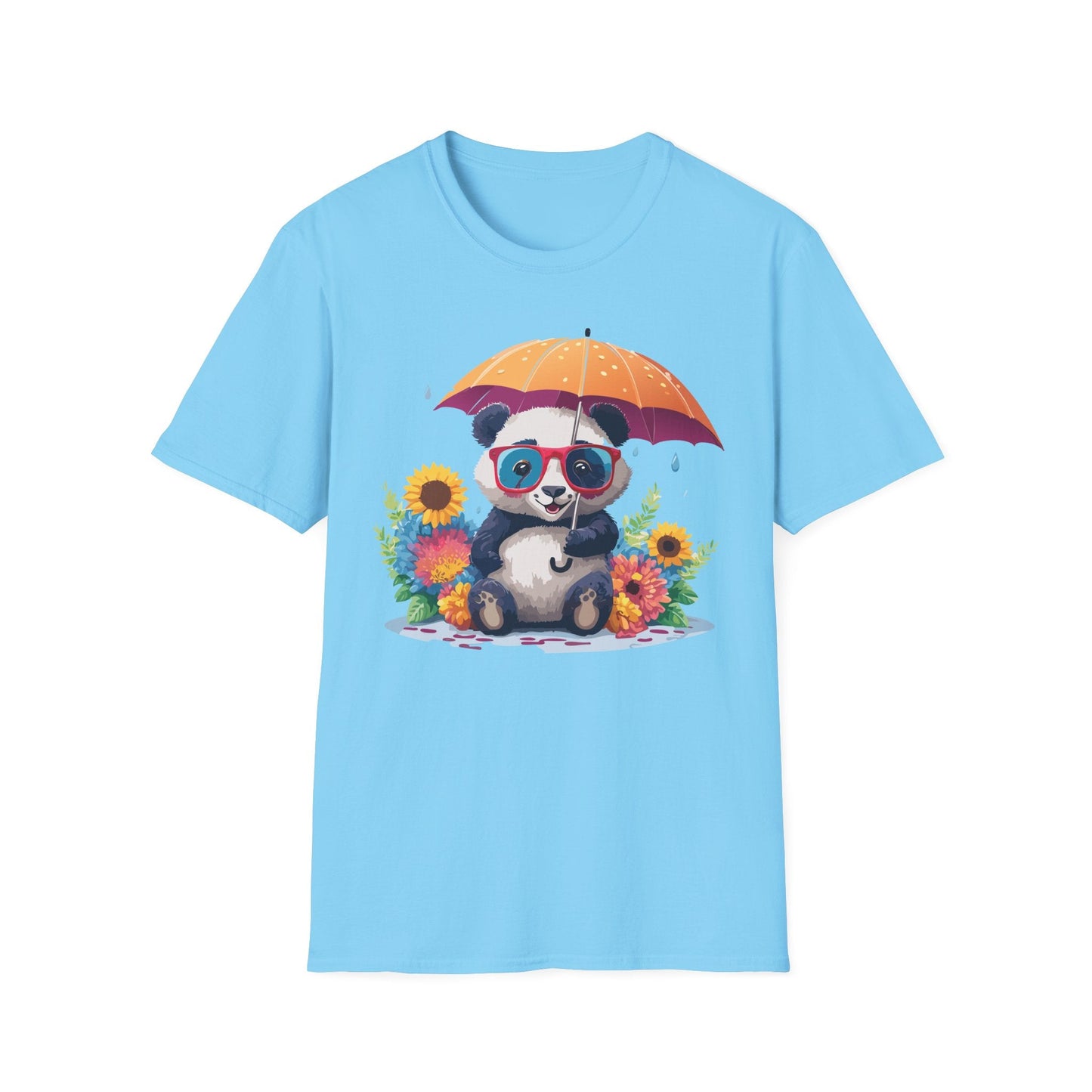Panda Shirt Unisex Panda Tee Animal Graphic T Shirt Softstyle 64000 Cotton Breathable Everyday