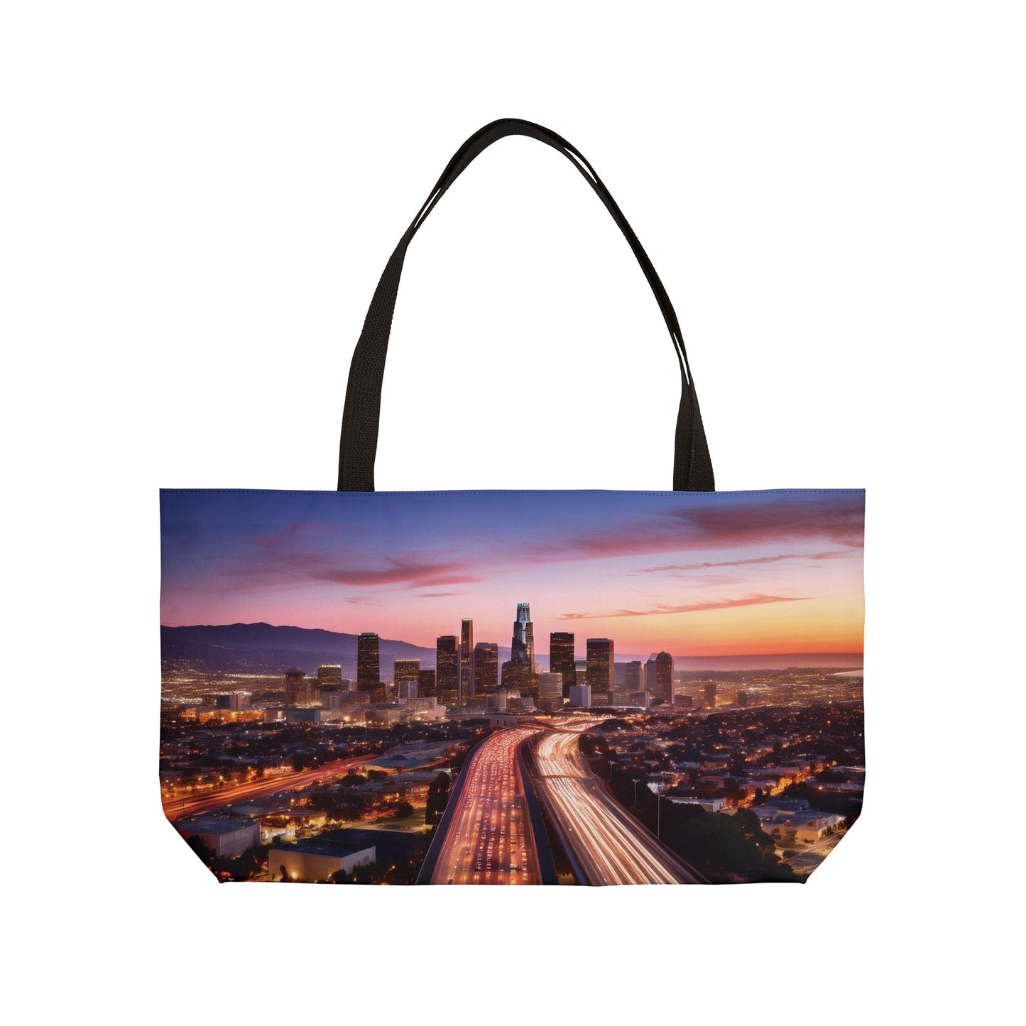 Los Angeles Print Bag High-Quality 100% Spun Poly 24x13 Canvas Art Bag C-05