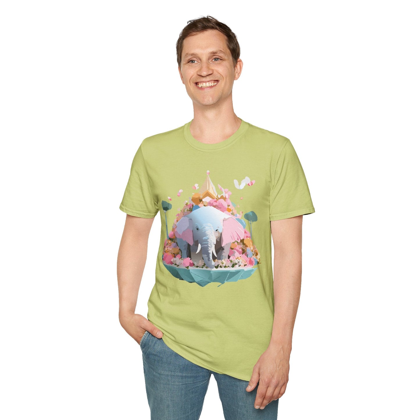 Elephant Graphic T Shirt For Animals Unisex Gildan Softstyle 64000 Cotton Tee Apparel