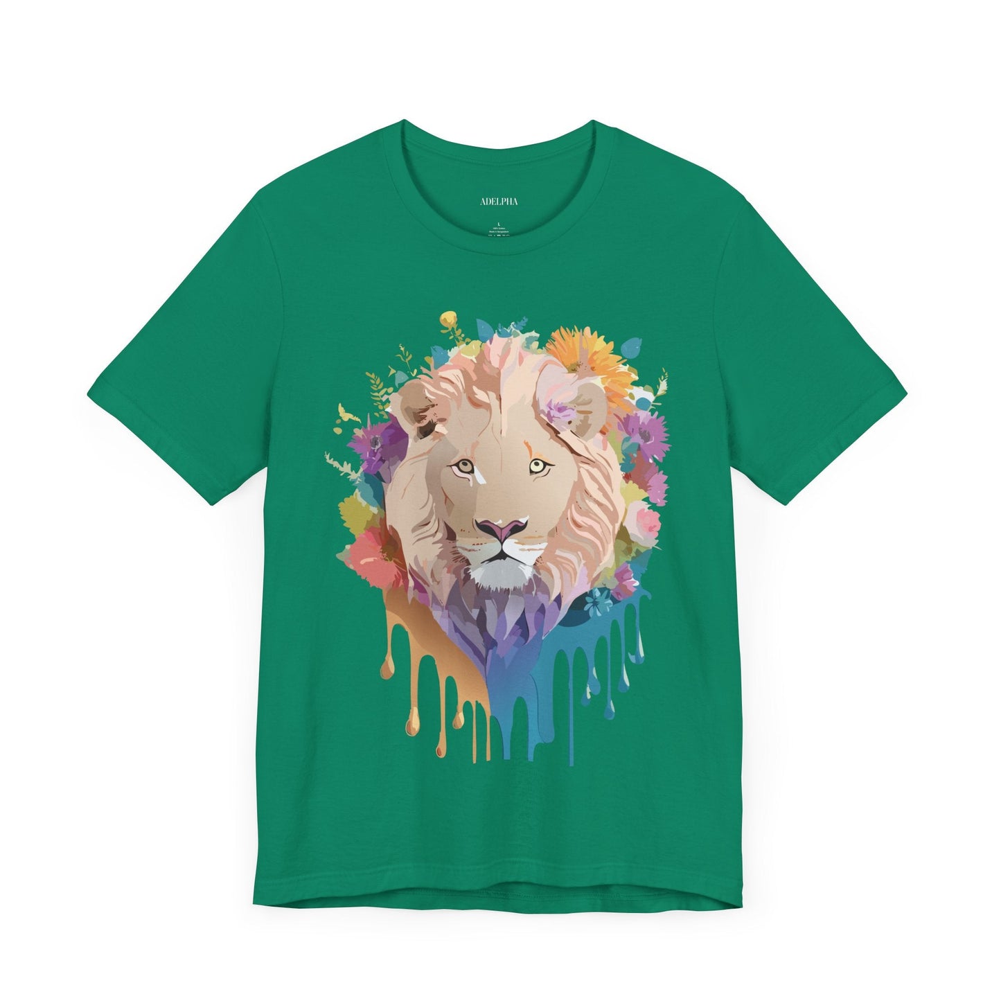 Lion Graphic Tee Unisex Short Sleeve Shirt By Adelpha Vintage Inspired Premium Artwork