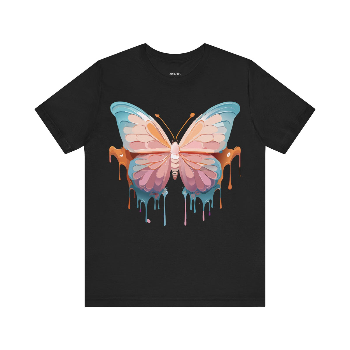 Butterfly Graphic Unisex Cotton Bella+Canvas Tee with Art Design n90