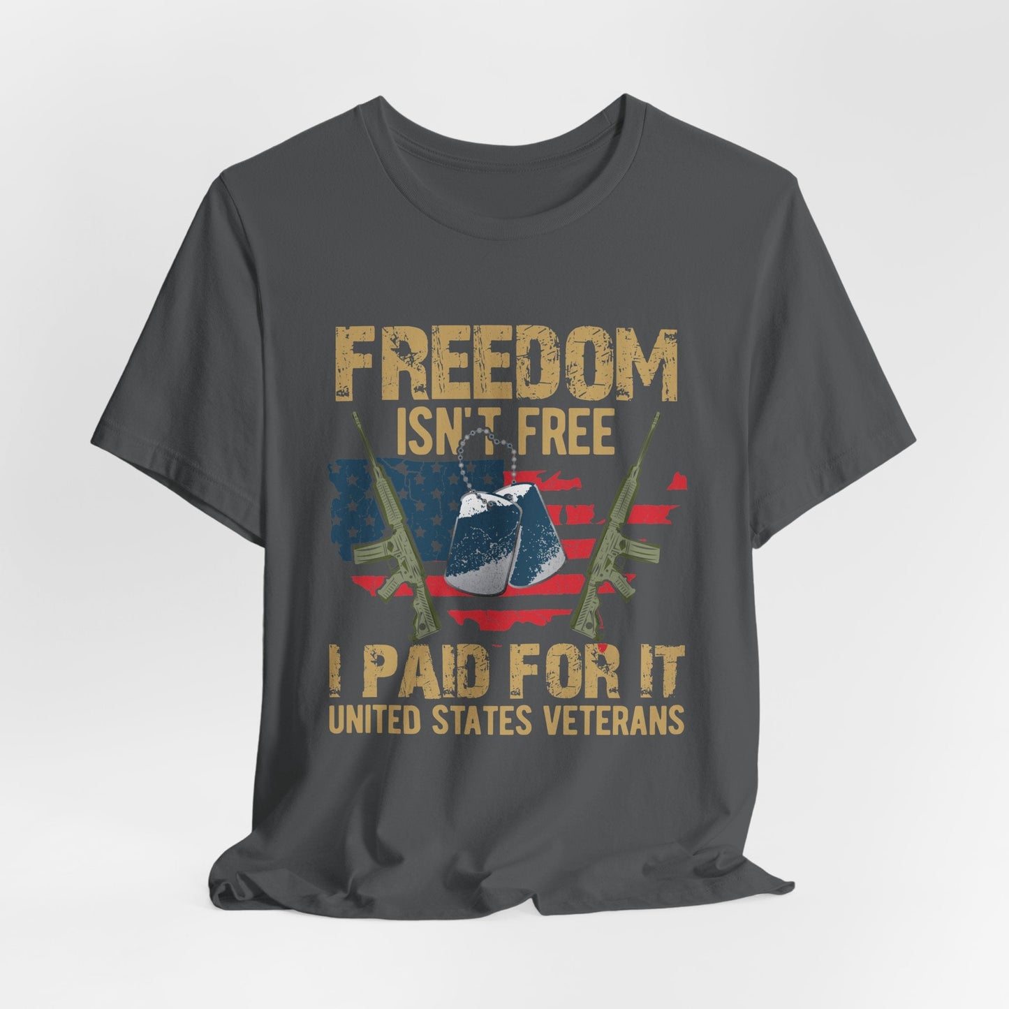 Army Veteran Patriotic Graphic Design Unisex Cotton T-Shirt v19
