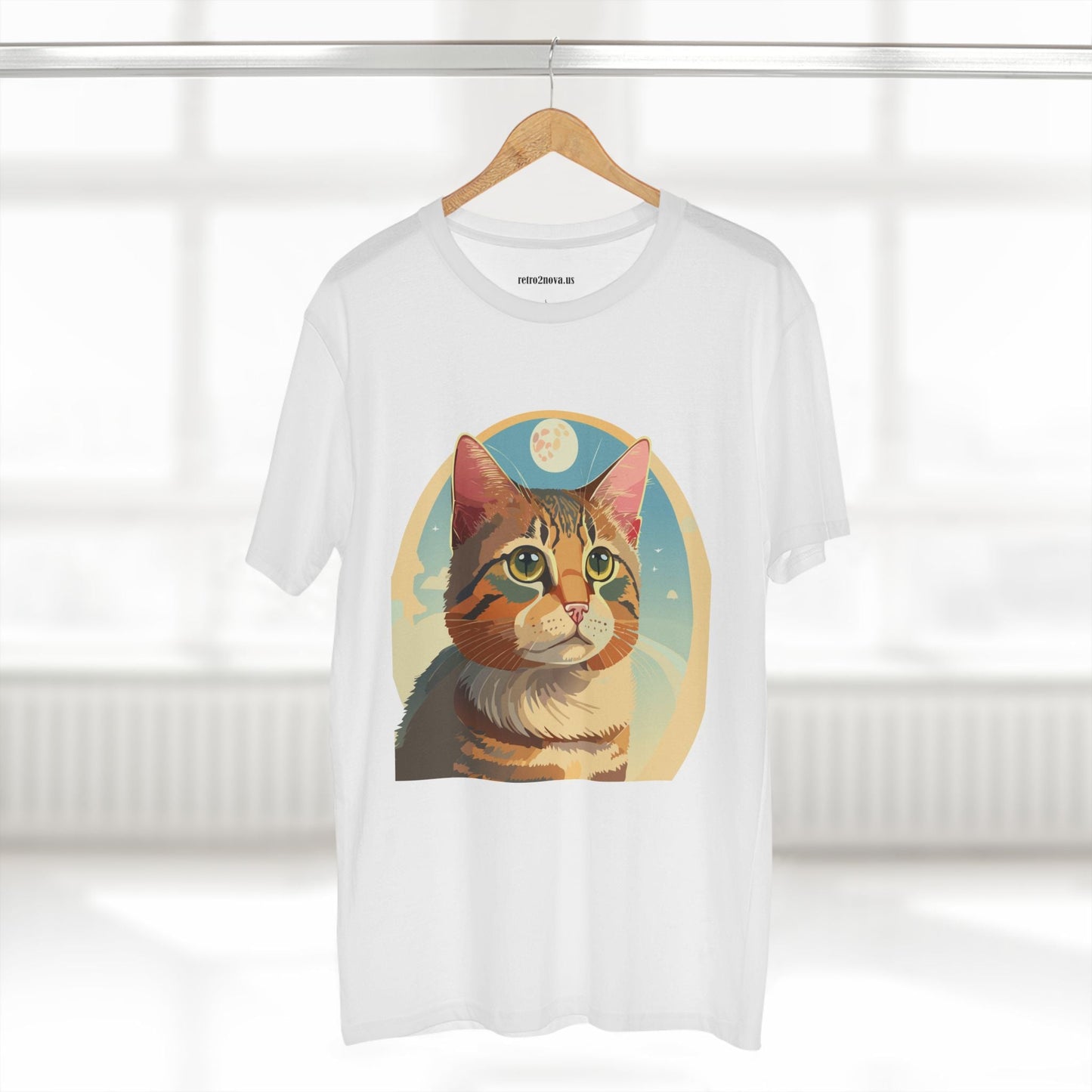Cat Shirt Unisex Premium Cotton Tee With Original Cat Art Design Retro2Nova Soft Breathable Regular Fit