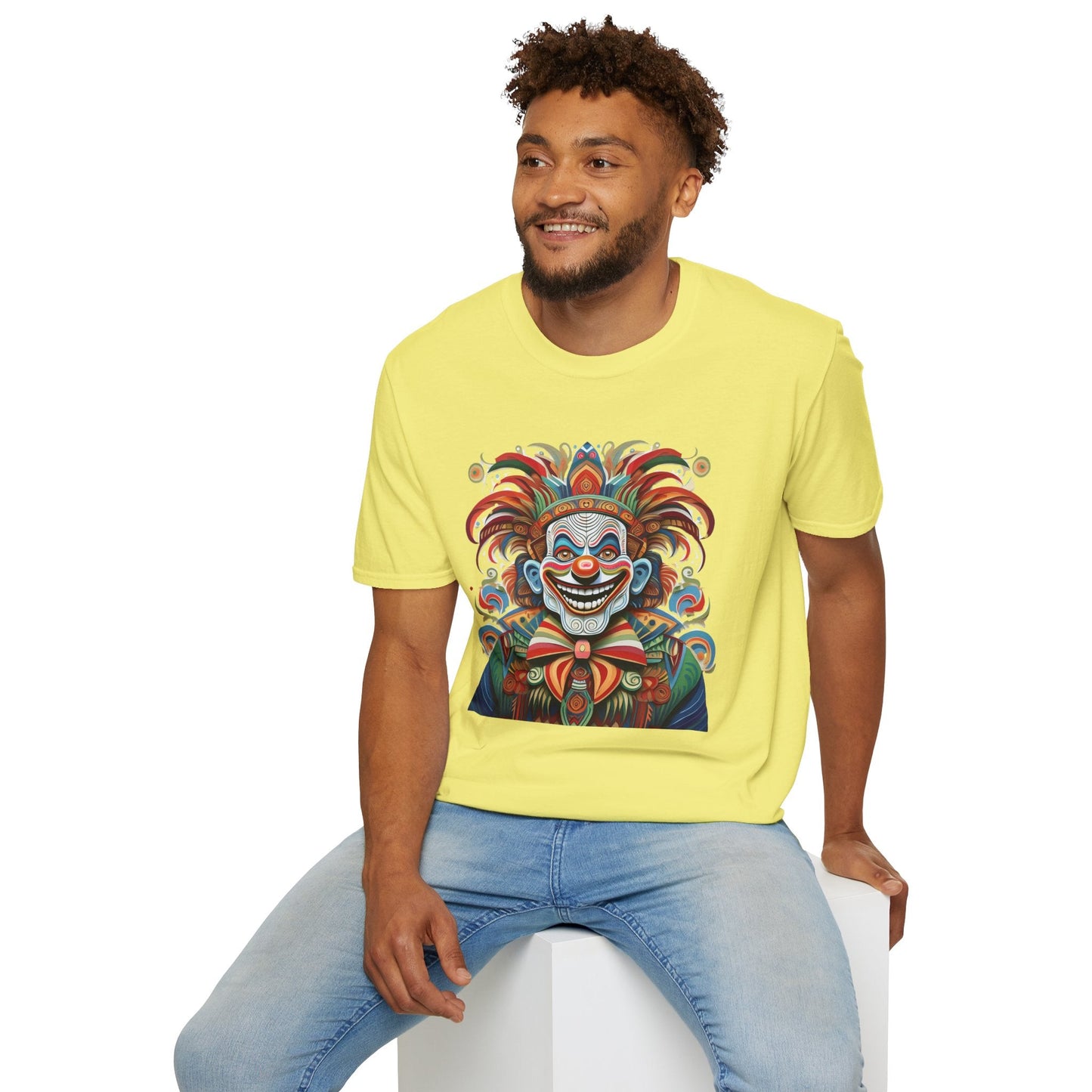 Clown Shirt Unisex Tee Funny Man Circus Shirt Scary Man Tee Gildan Softstyle 64000