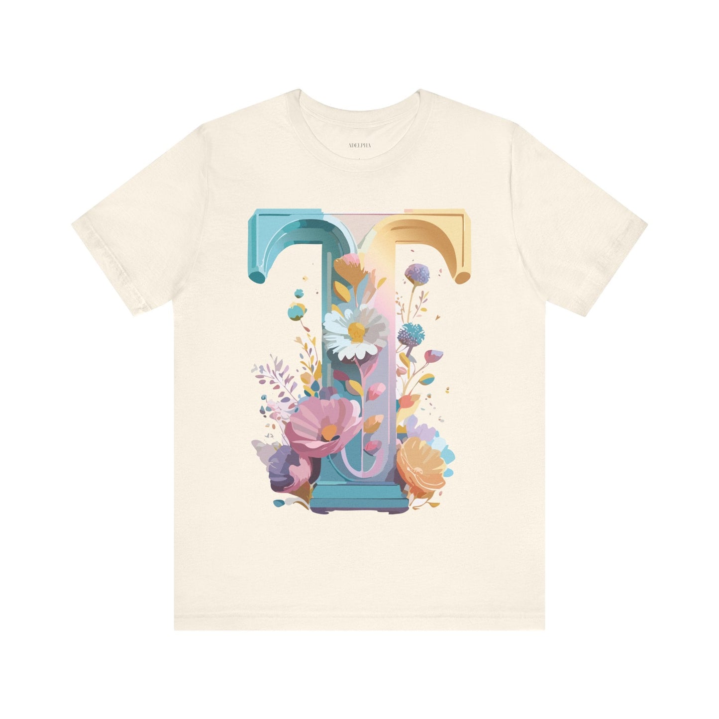 Unisex Letter T Shirt Graphic Tee With Vintage Adelpha Artwork Premium Comfort And Everyday Style