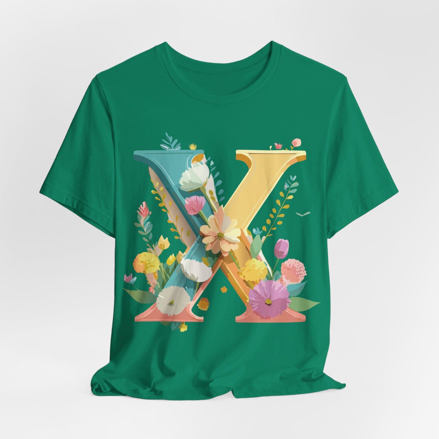 Letter X Shirt Unisex Graphic Tee Adelpha Vintage Inspired Artwork Short Sleeve Edition