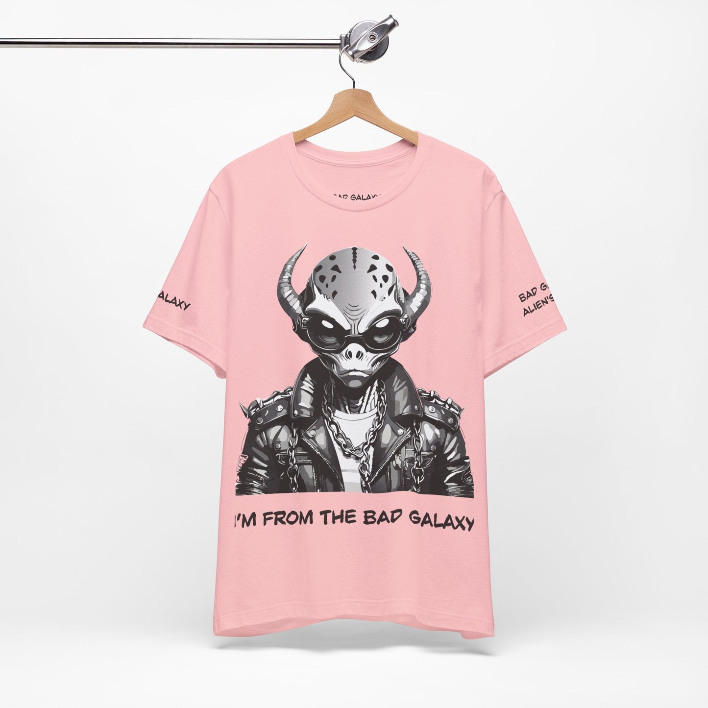 Alien Graphic Tee Shirt From Bad Galaxy Made To Order In USA 100 Percent Cotton Eco Friendly Inks