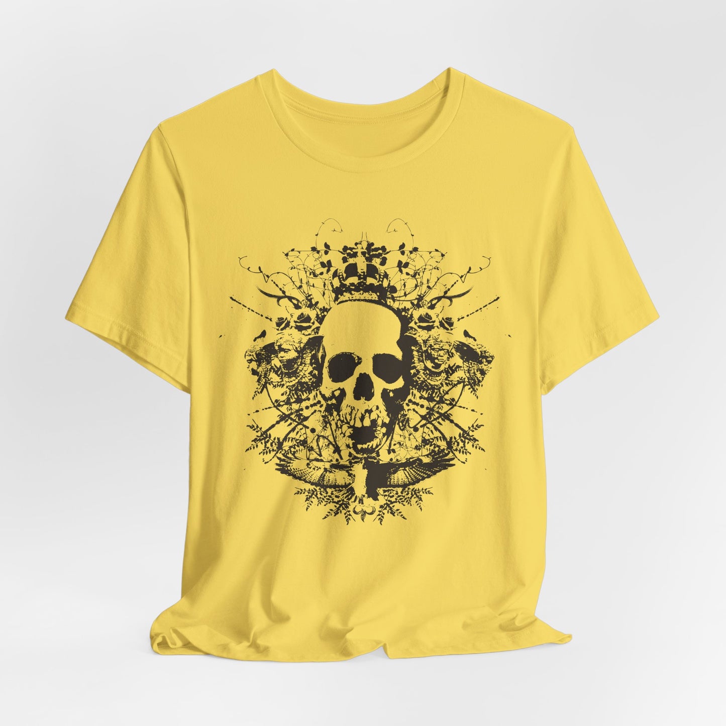 Dark Skull Graphic Design Tee, Skull Shirt, Vintage Tees, Art Design T-Shirt, Vintage Graphic Tee, Art Shirts with Skulls