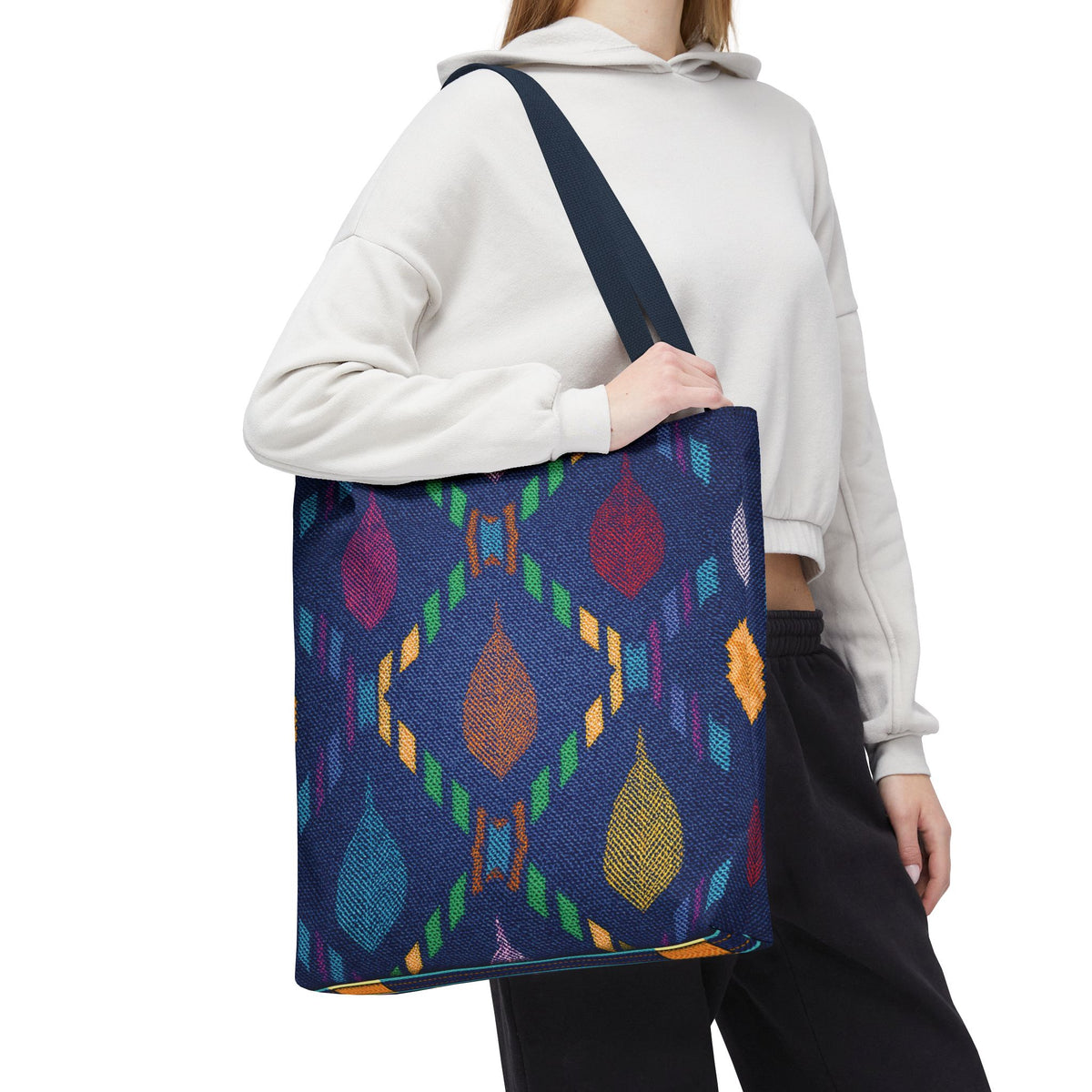 Diwali Graphic Denim Fabric Imitation Print Unisex Canvas Bag Poly Spun 3 Sizes Tote Bag 205-1