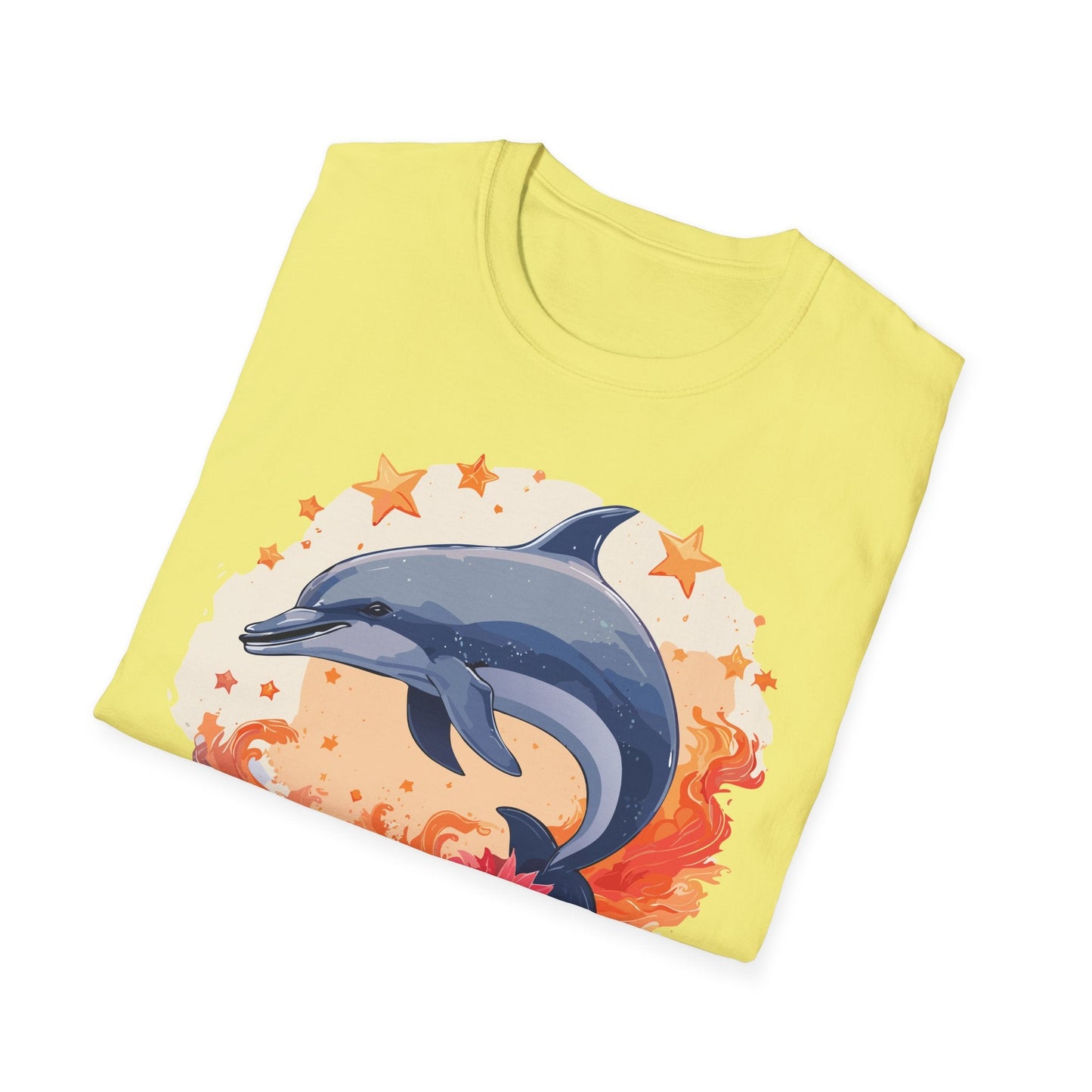 Dolphin Shirt Unisex Tee Gildan Softstyle 64000 100 Percent Ring Spun Cotton Comfort Wear