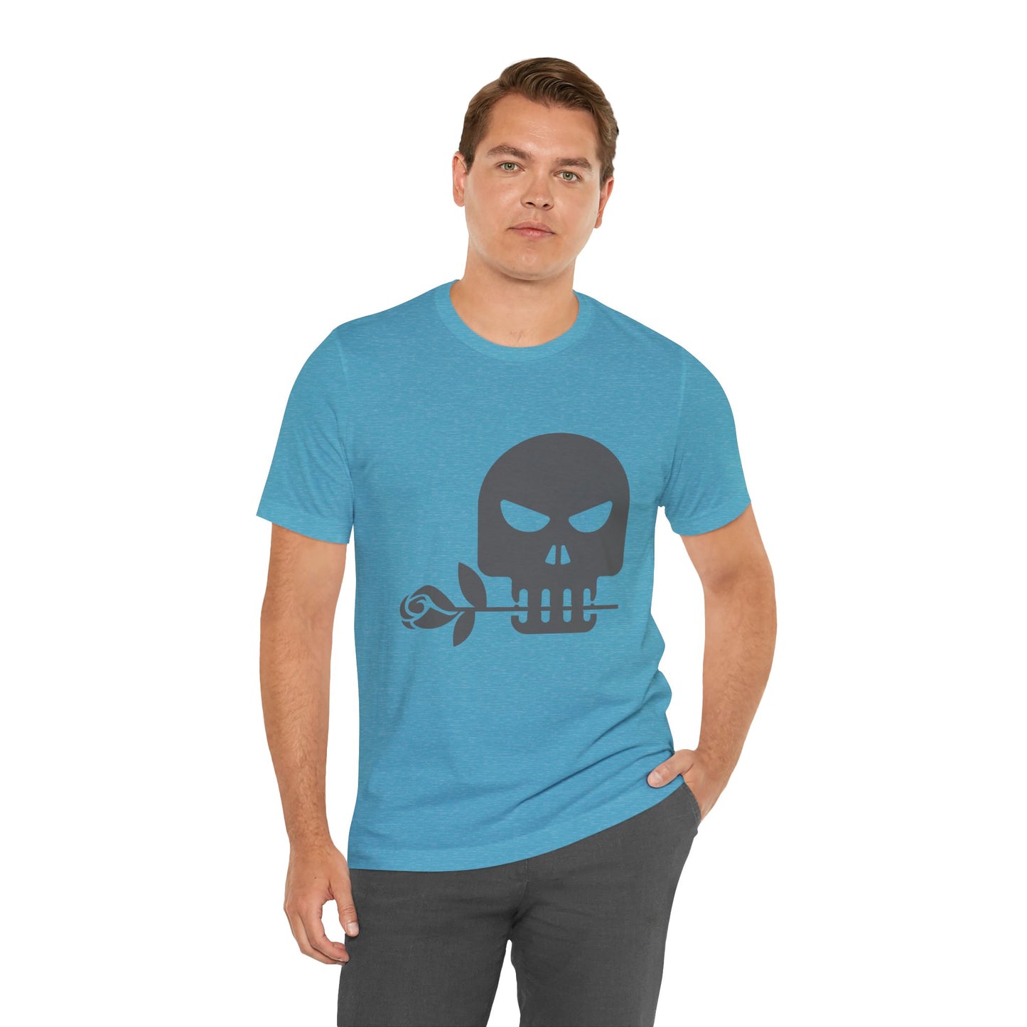 Unisex Cotton Tee Shirt with Skull