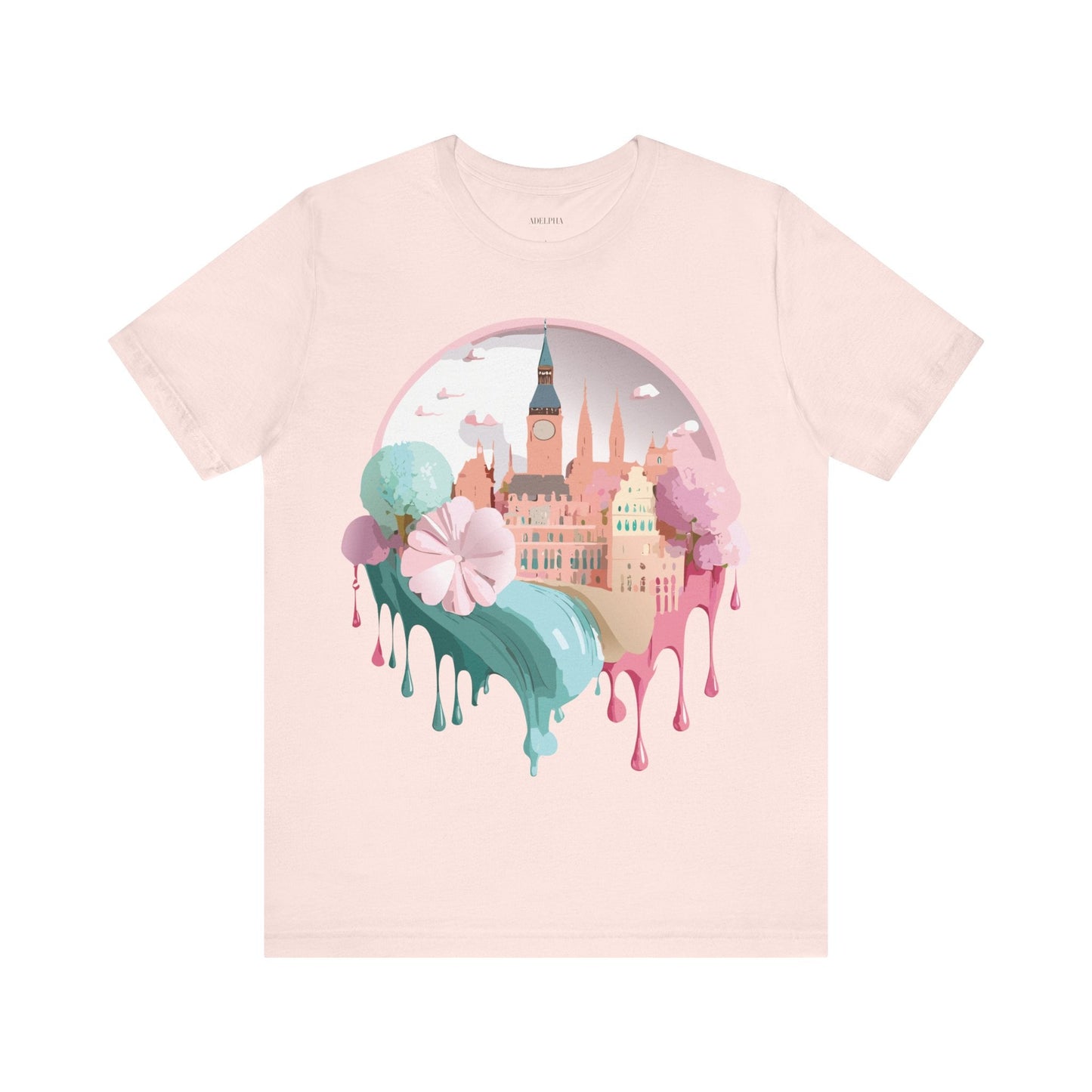 Prague Tourist Shirt Unisex Graphic Tee Featuring Vintage Inspired Art By Adelpha