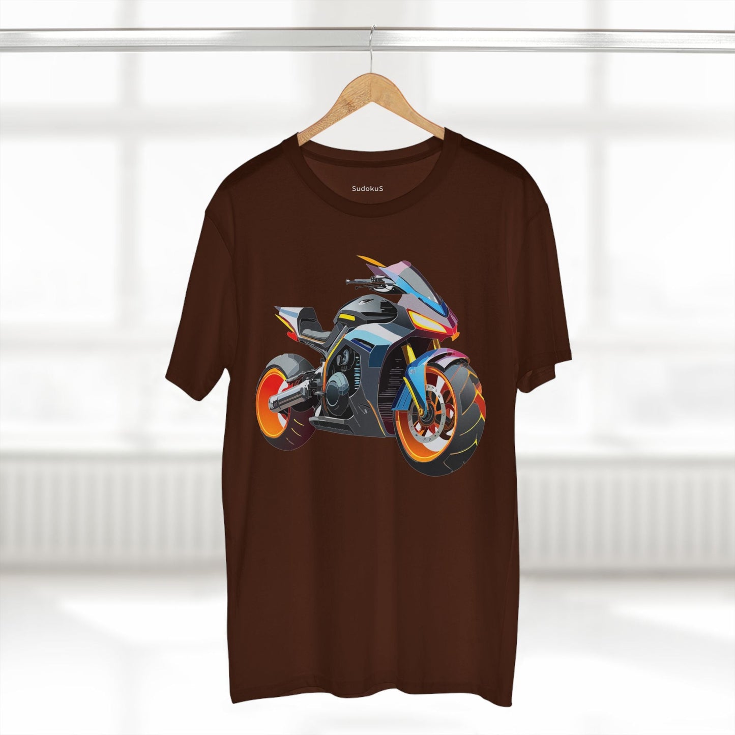 Moto Bike Graphic Unisex 100 Cotton Staple Tee 19
