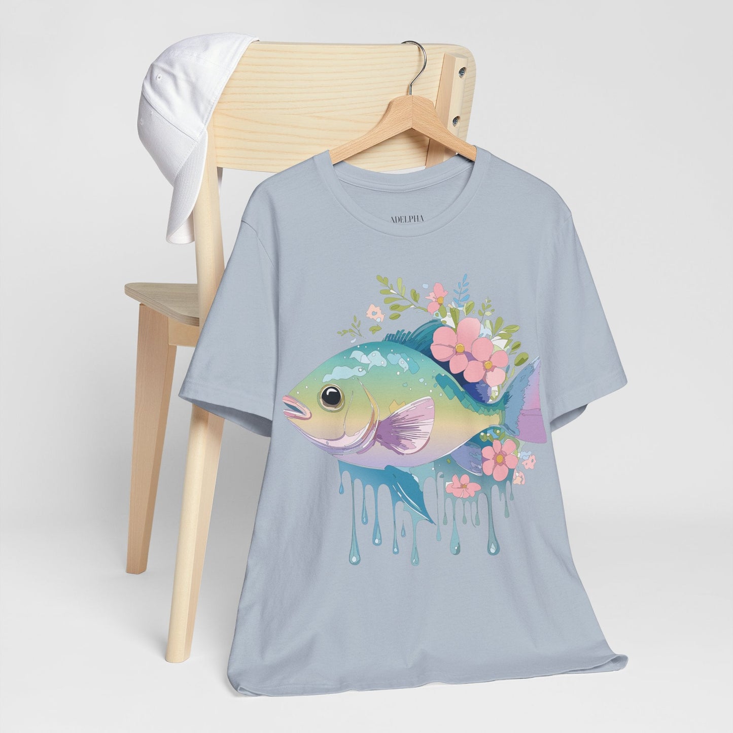 Fish Graphic Unisex 100 Cotton Vintage Artwork Tee 1